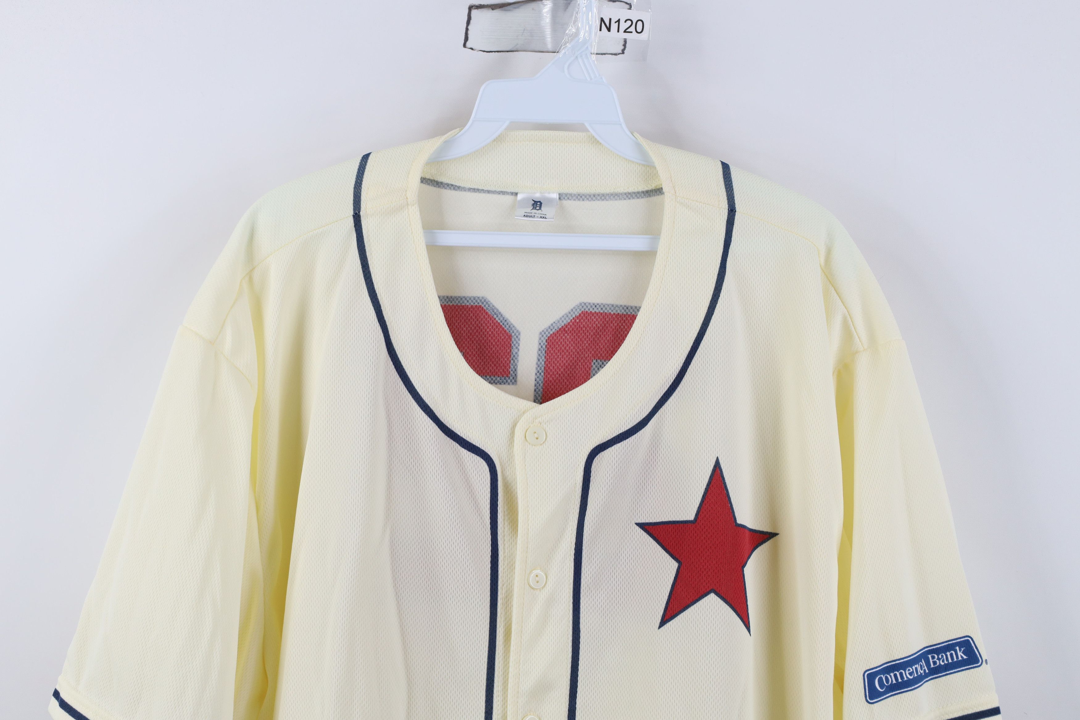 Vintage Vintage Y2K Negro League Detroit Stars Baseball Jersey Cream Size US XXL / EU 58 / 5 - 2 Thumbnail