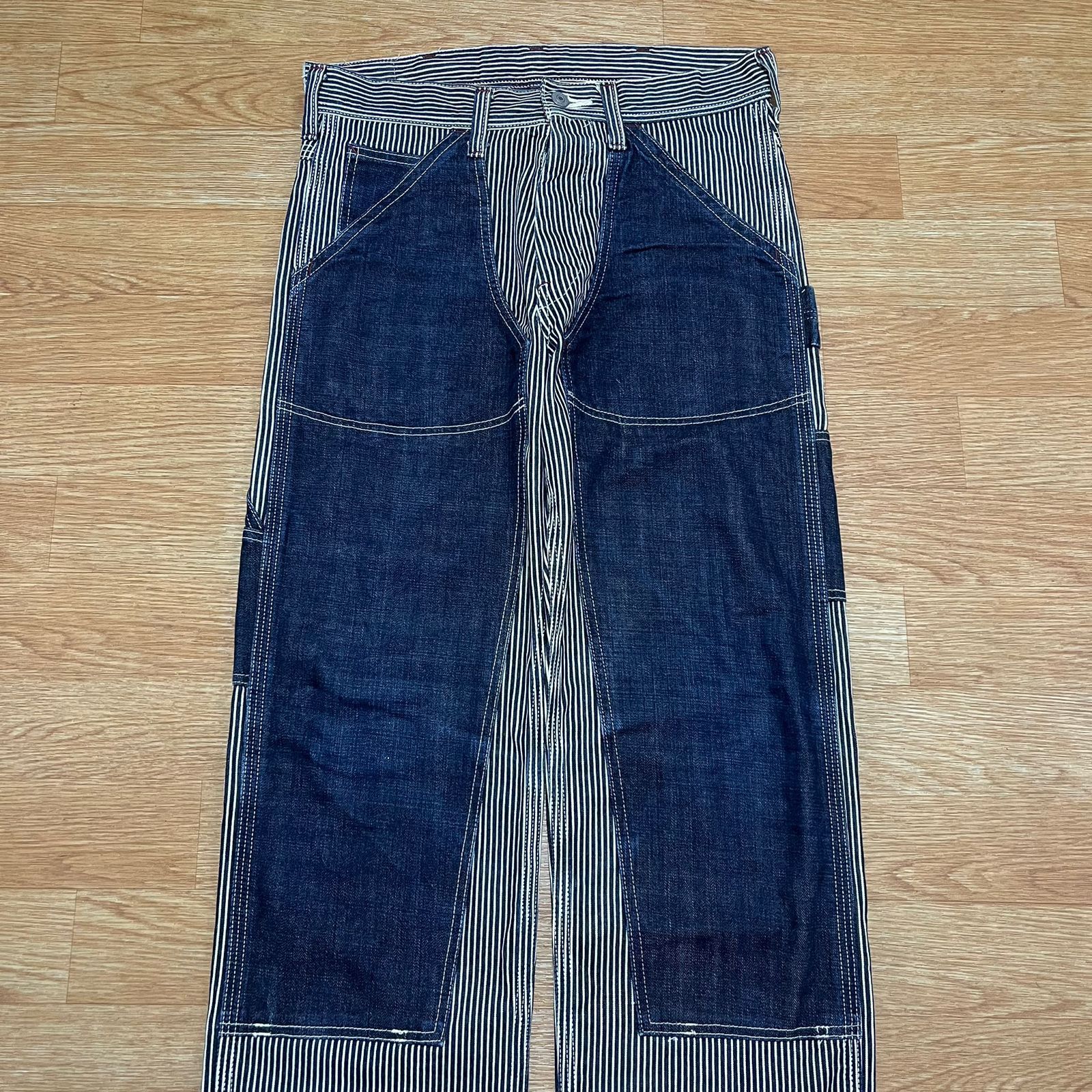 EIGHT-G Vintage Eight G carpenter Double Knee Hickory Pants Size US 31 - 2 Thumbnail