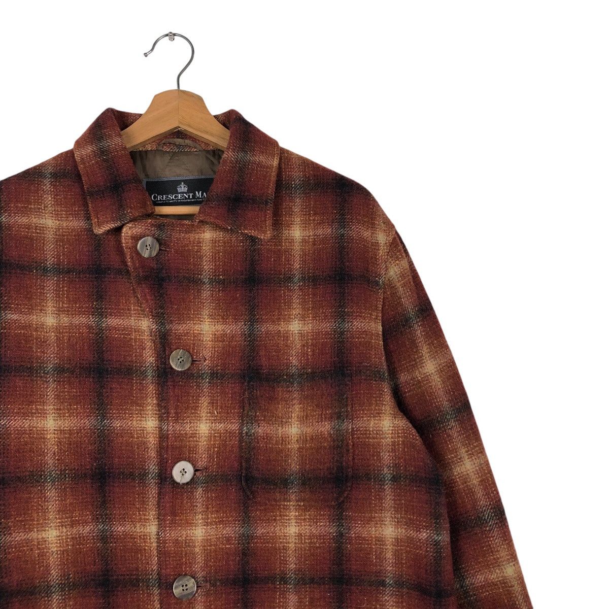 Japanese Brand 📌Vintage Wool Worker Jacket Zipper Crescent Max Tartan Size US M / EU 48-50 / 2 - 7 Thumbnail