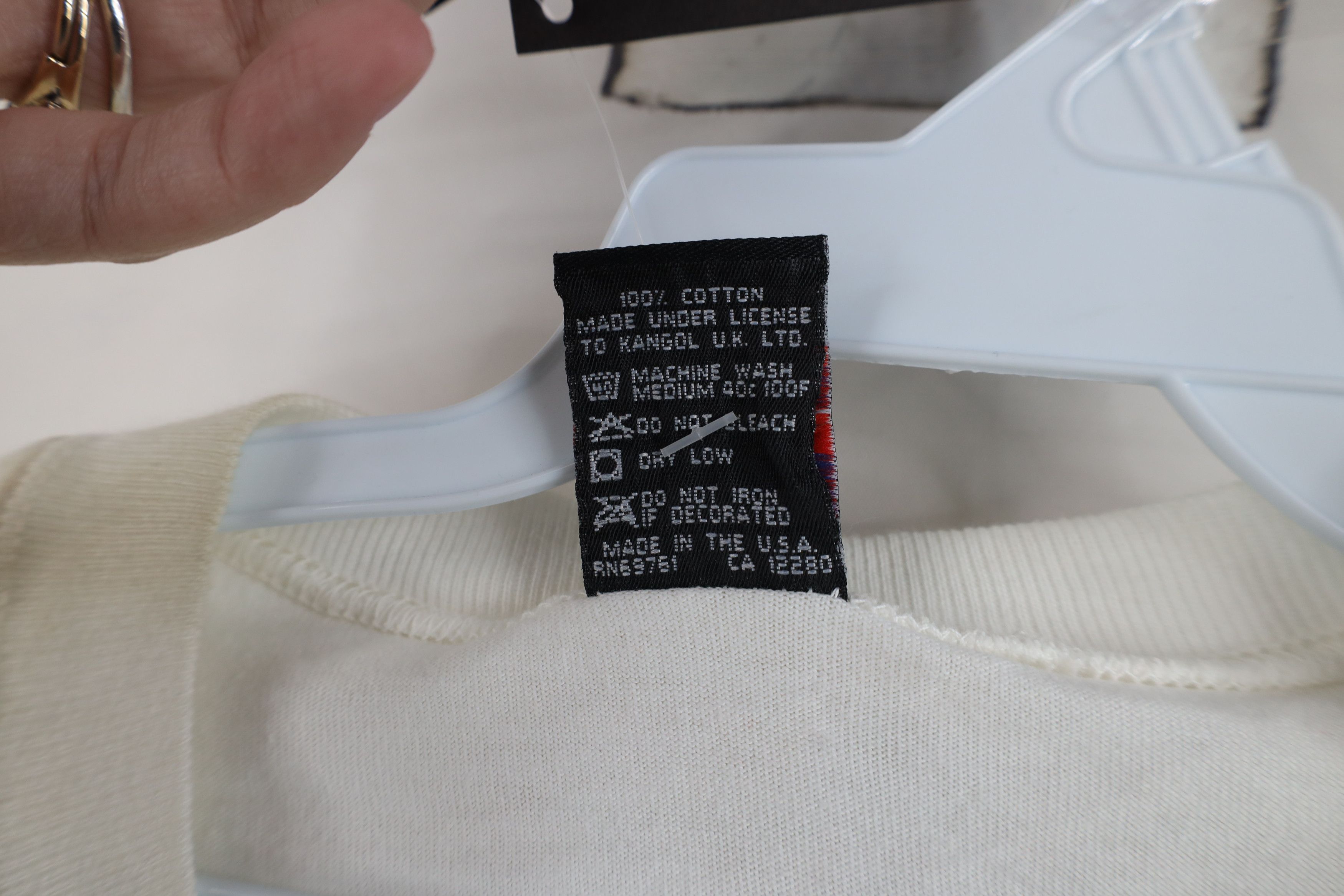 Vintage Deadstock Vintage 90s Kangol Short Sleeve T-Shirt White Size US L / EU 52-54 / 3 - 9 Thumbnail