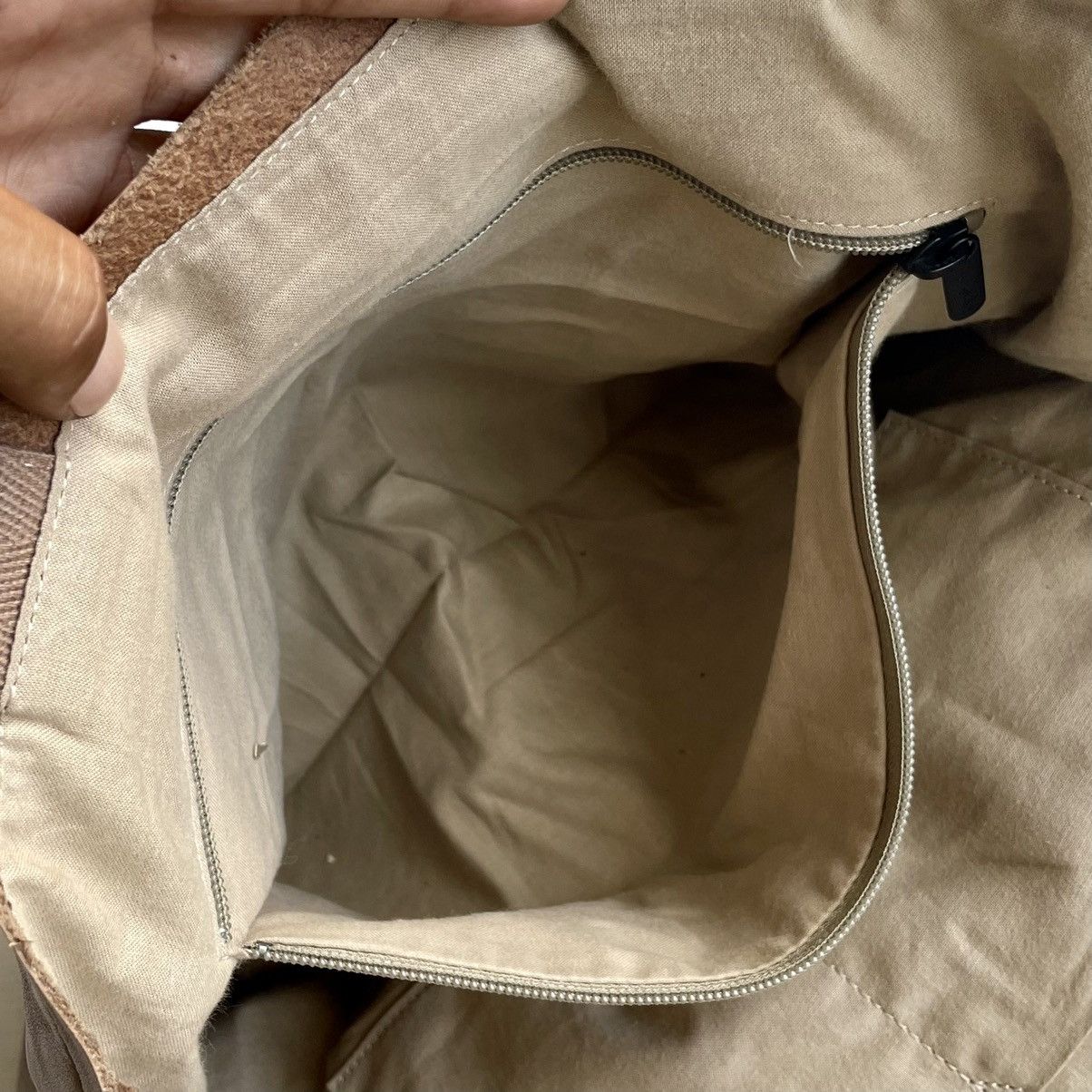 agnes b. Beige Leather Tote Bag Size ONE SIZE - 14 Thumbnail