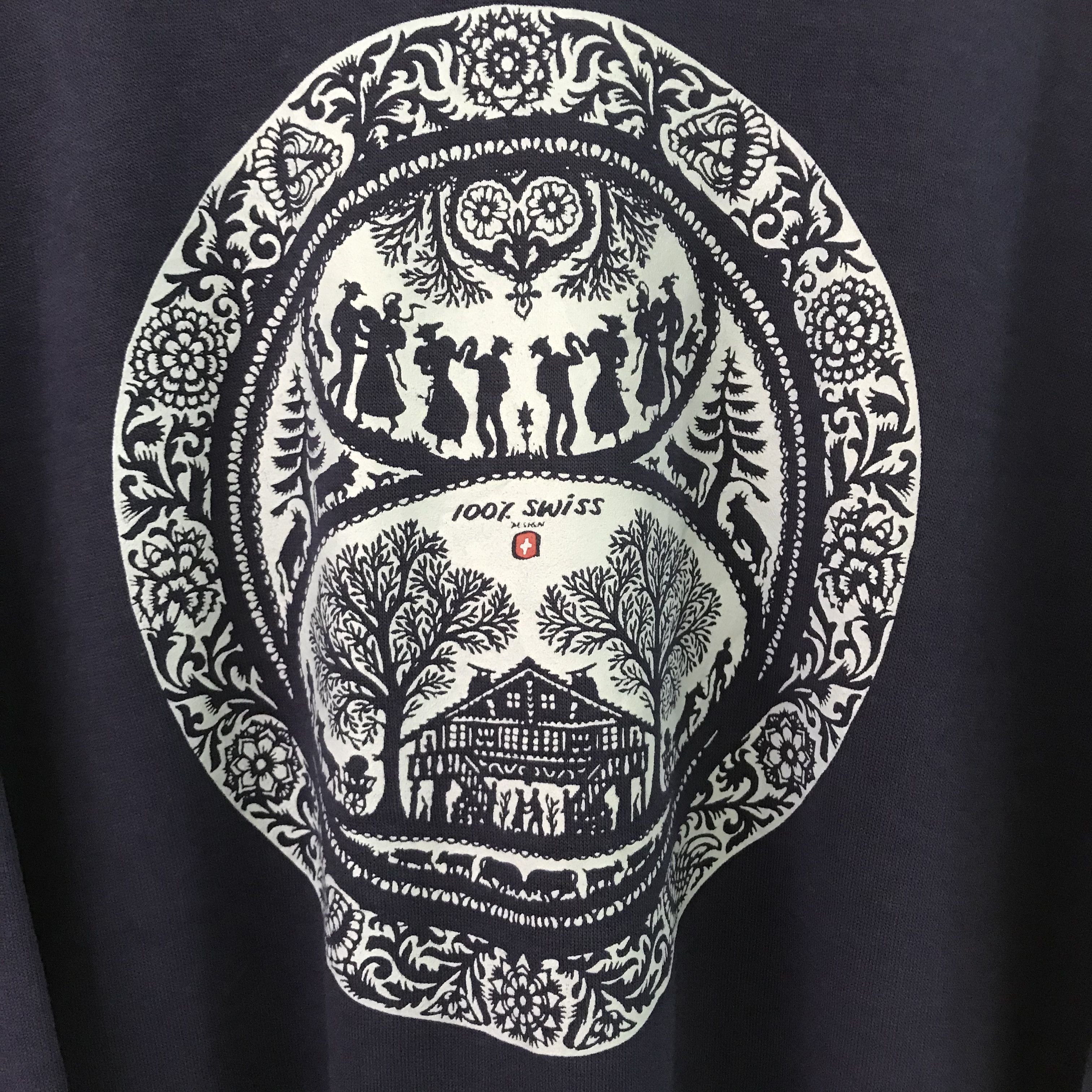 Vintage vintage blue sweatshirt - 628 Size US XL / EU 56 / 4 - 4 Thumbnail