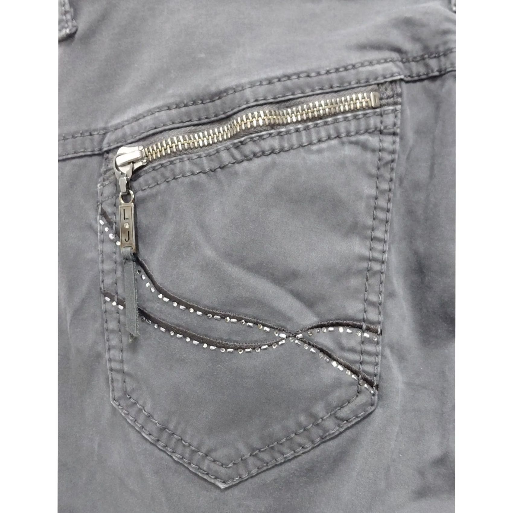 Liu Jo LIU JO Pantalone Slim Gray 29 Regular Cotton Elastane Made in Italy Women Pant Size 29" - 3 Thumbnail