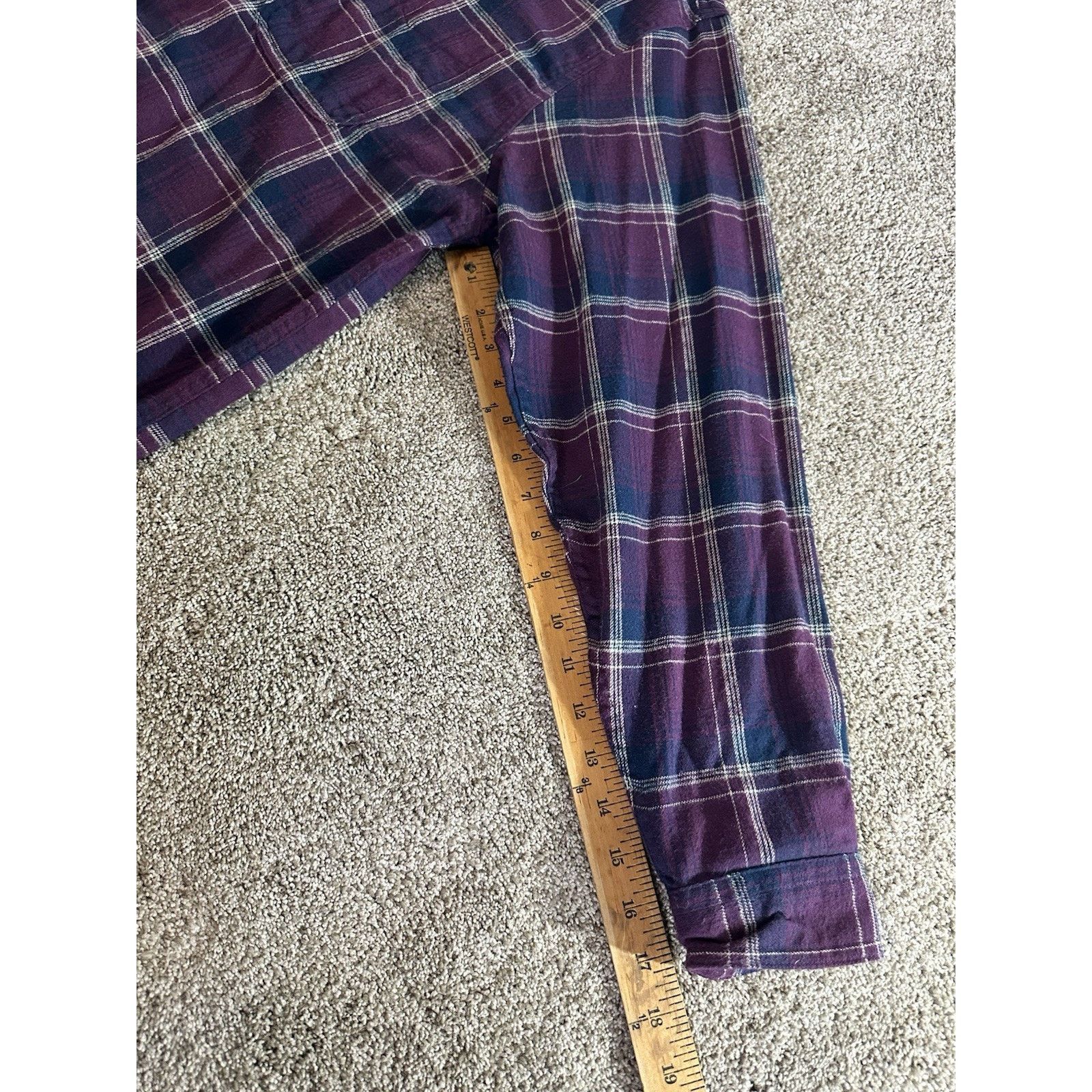Woolrich Woolen Mills Woolrich Womens XL Flannel Shirt Purple Plaid Size XL / US 12-14 / IT 48-50 - 4 Thumbnail