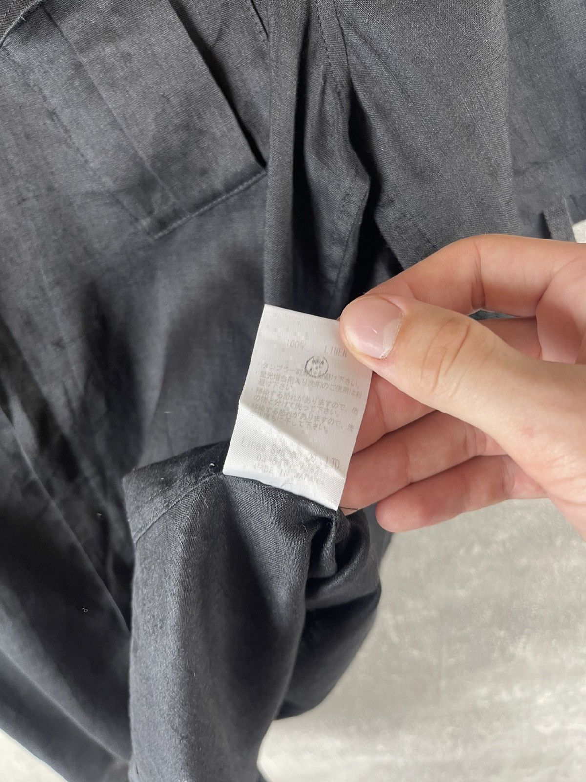 Japanese Brand × Vintage Ato Keisuke Imazaki Black Linen Short Sleeve Utility Shirt Size US S / EU 44-46 / 1 - 12 Thumbnail