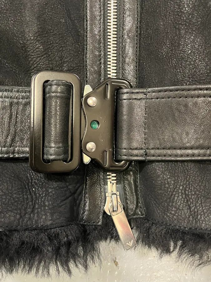 Emporio Armani AW2018 Emporio Armani Fur Collar Black Leather Jacket Size US M / EU 48-50 / 2 - 9 Thumbnail
