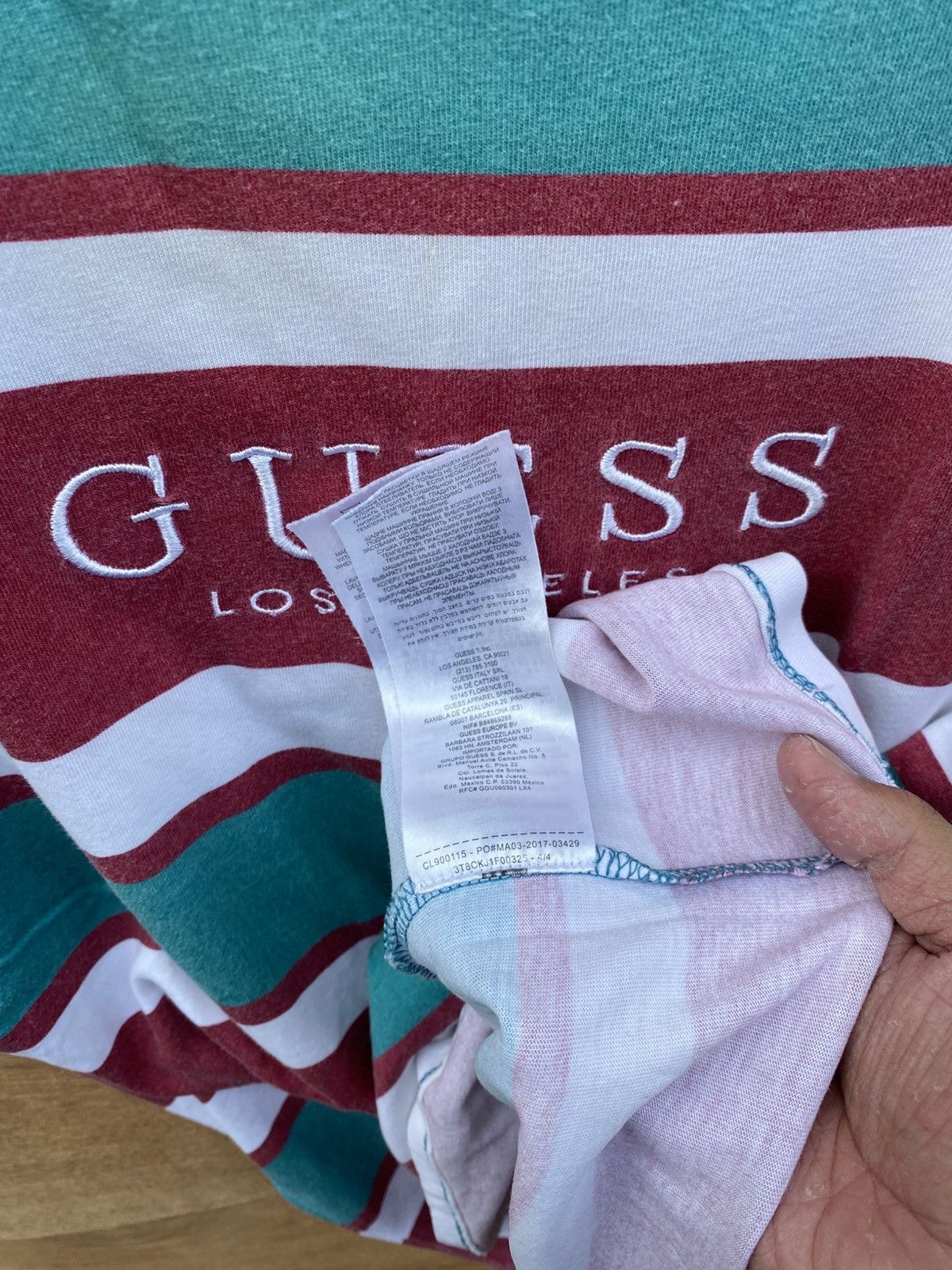 Guess Guess stripped embroidery tshirt Size US M / EU 48-50 / 2 - 7 Thumbnail