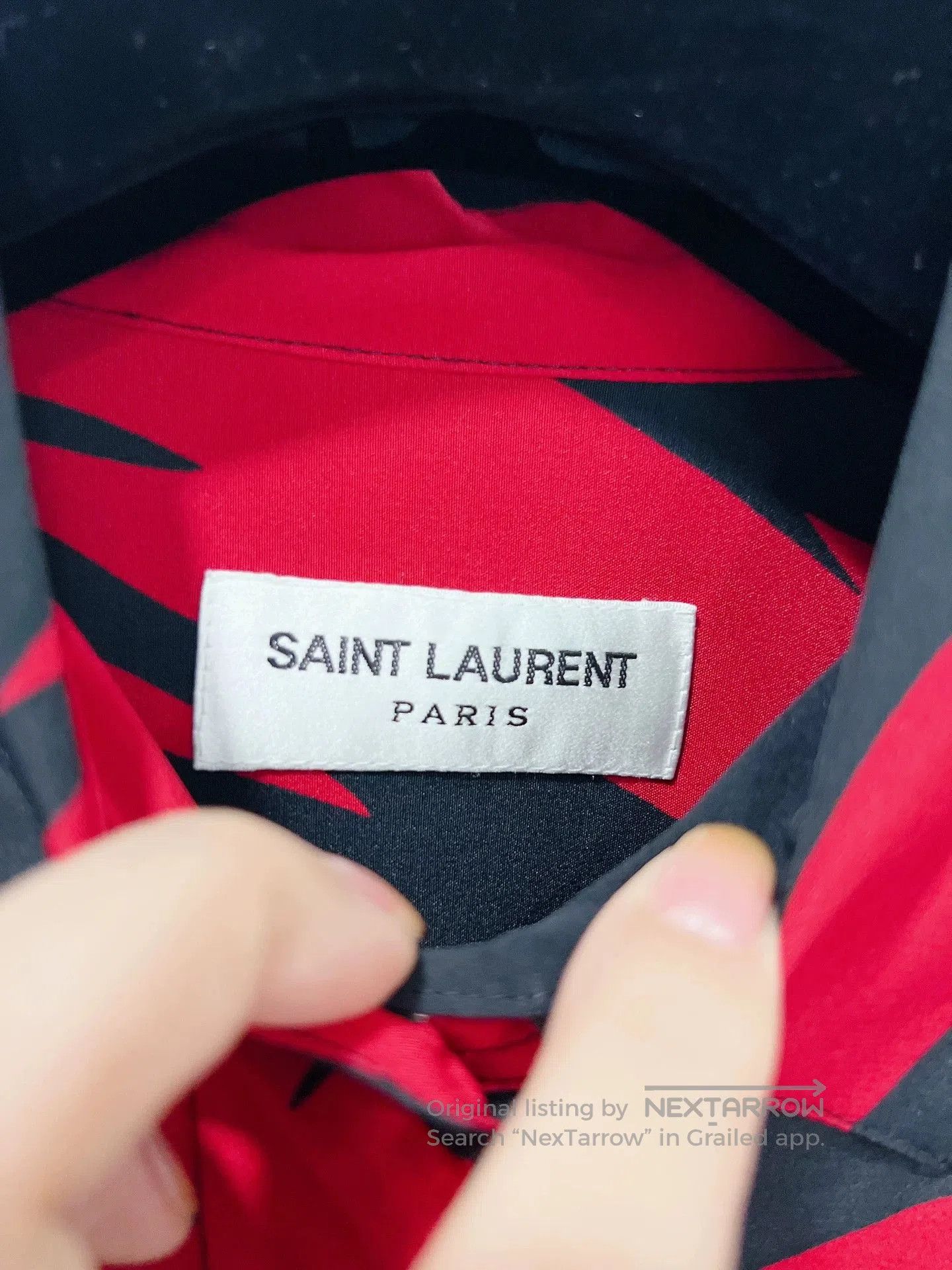 Saint Laurent Paris Saint Laurent Red Black Flame Shirt. Size US M / EU 48-50 / 2 - 9 Thumbnail