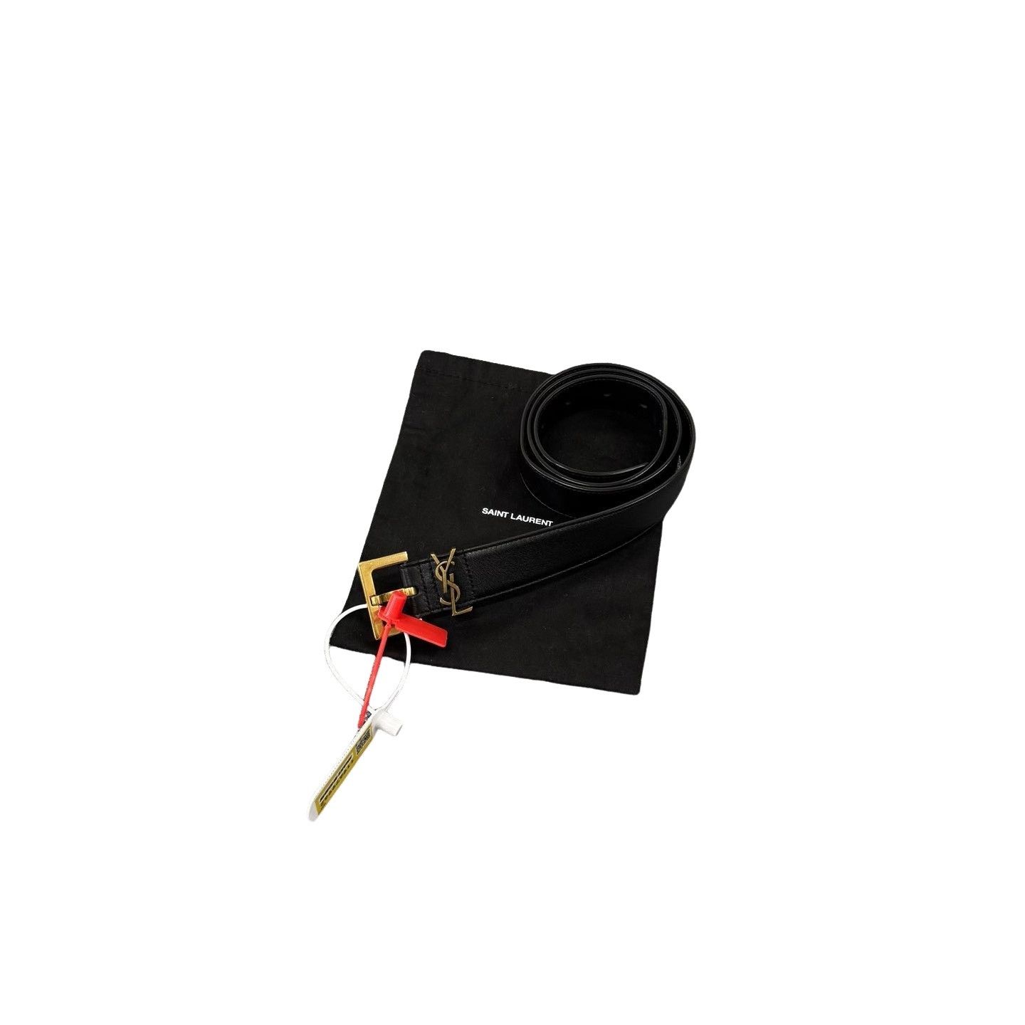 Saint Laurent Paris Saint Laurent YSL Monogram Gold Buckle Slim Belt 80 Size 32 - 1 Thumbnail