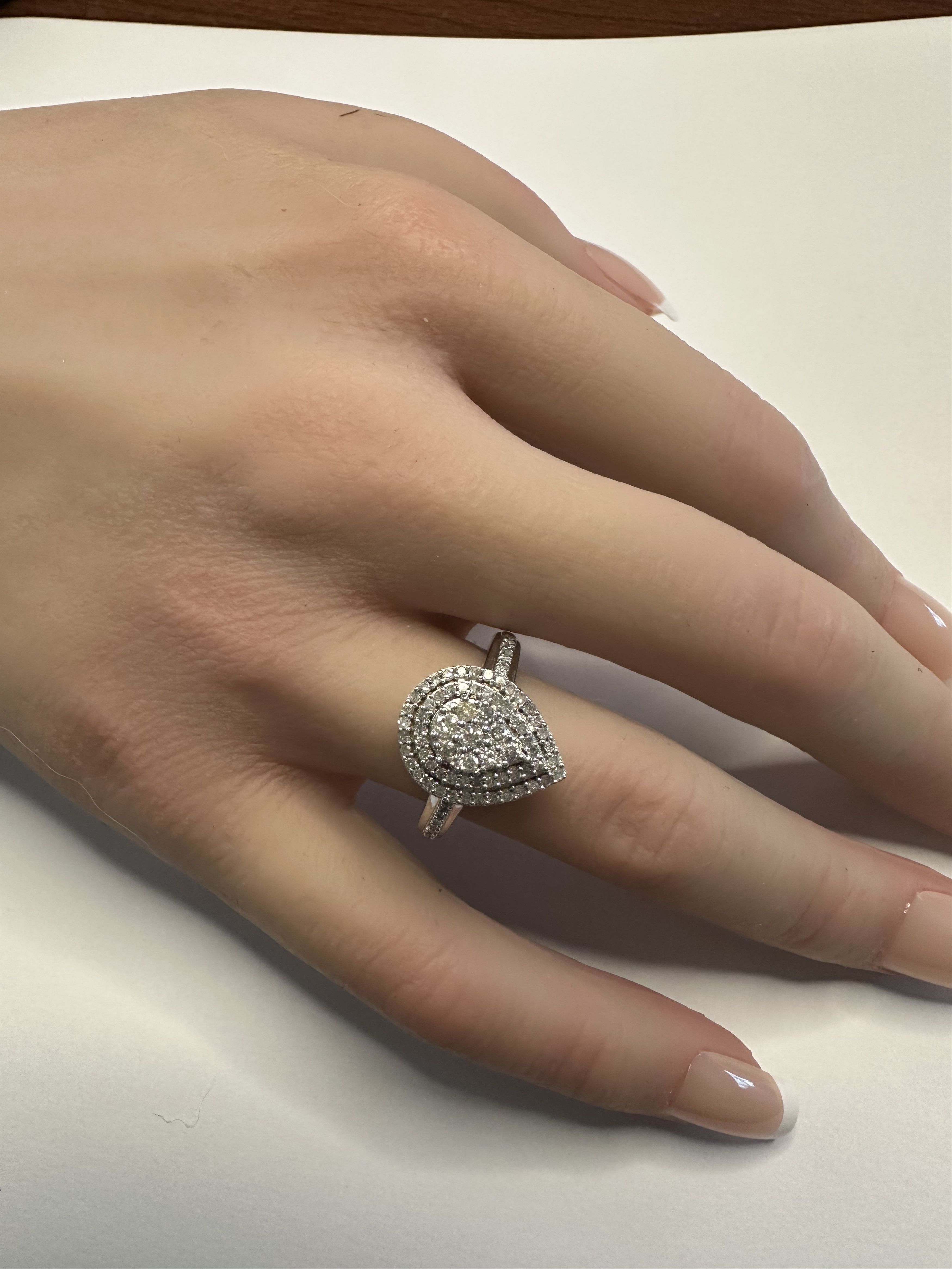 Other Elegant 1/2 Carat Pear Cut Natural Diamond Ring Size ONE SIZE - 23 Thumbnail