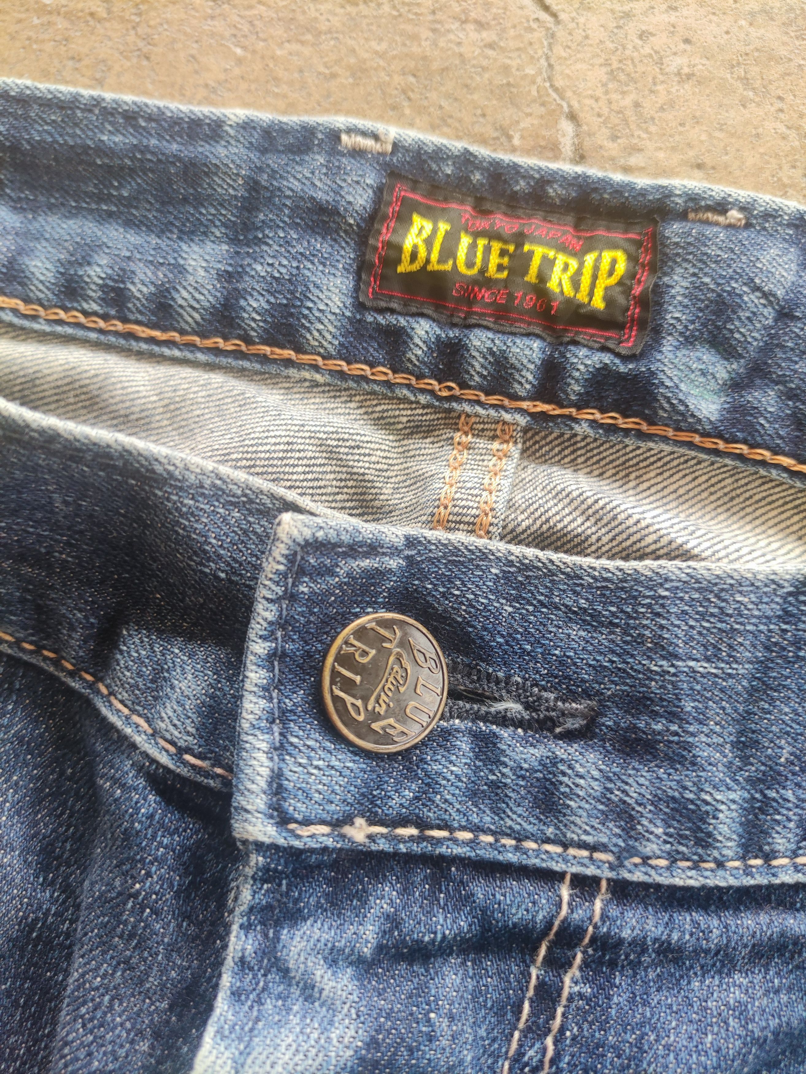 Edwin × Jean W37 Vintage Edwin Made In Japan Distressed Denim Faded Pants Size US 37 - 5 Thumbnail