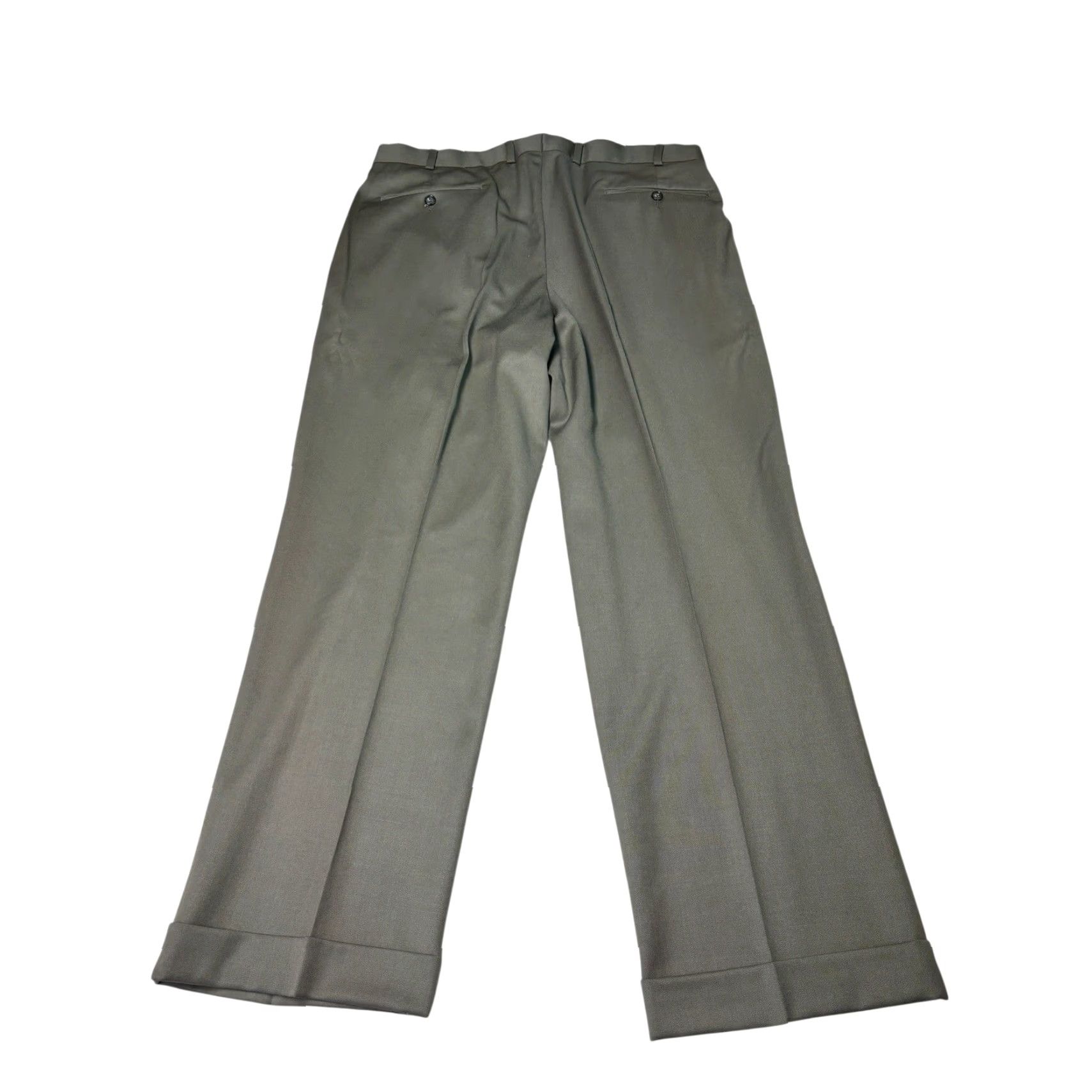Brooks Brothers Brooks Brothers 346 Dress Pants Wool Olive Green 36x29 Mens Pleated Cuffed Trousers Formal Workwear Size US 36 / EU 52 - 7 Thumbnail