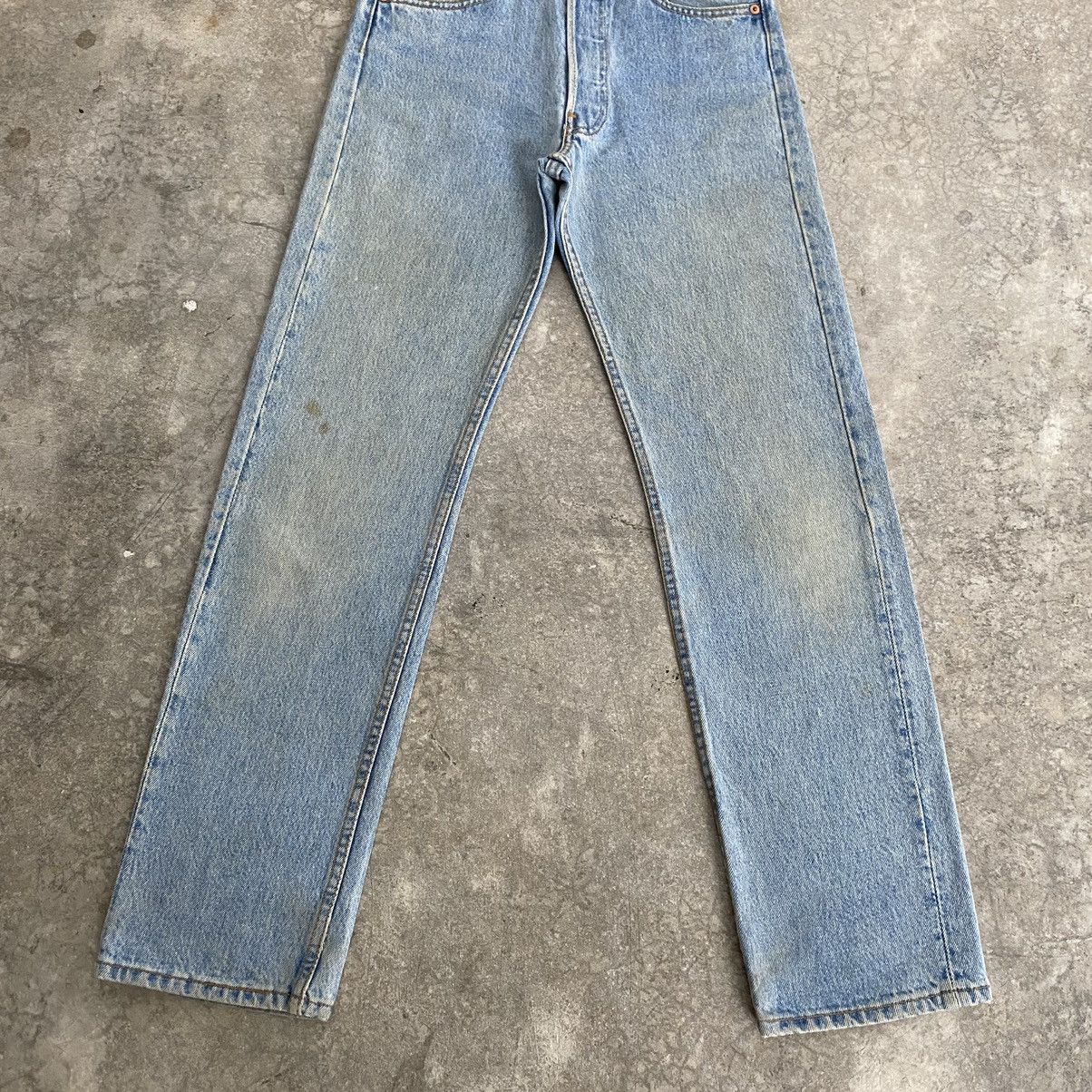 Levi's Vintage 1994 Levis 501 Light Blue Denim Jeans Size US 27 - 3 Thumbnail