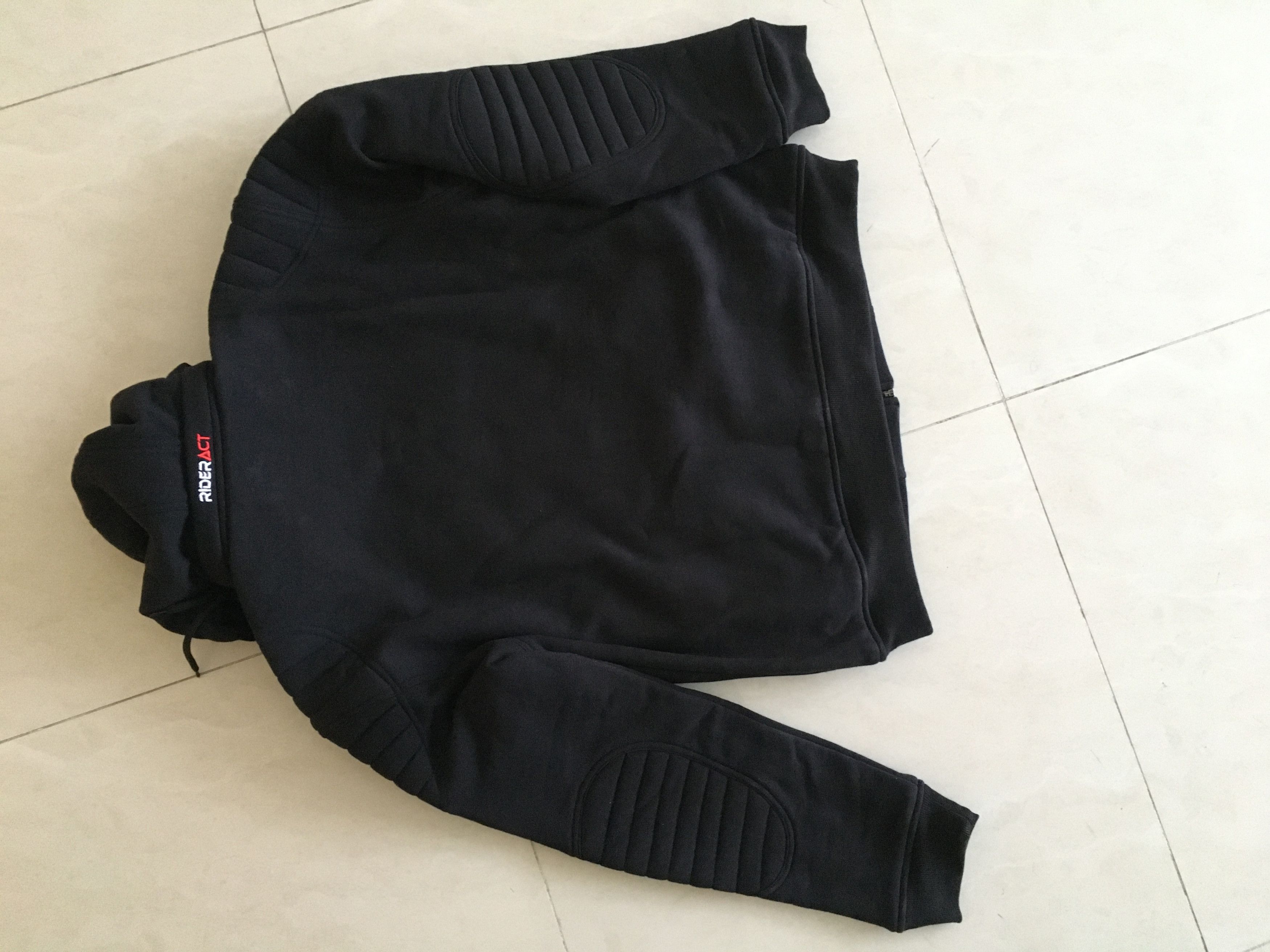 Active Ride Shop RIDERACT® Motorcycle Hoodie Black with Aramid Fiber Size US XS / EU 42 / 0 - 10 Thumbnail