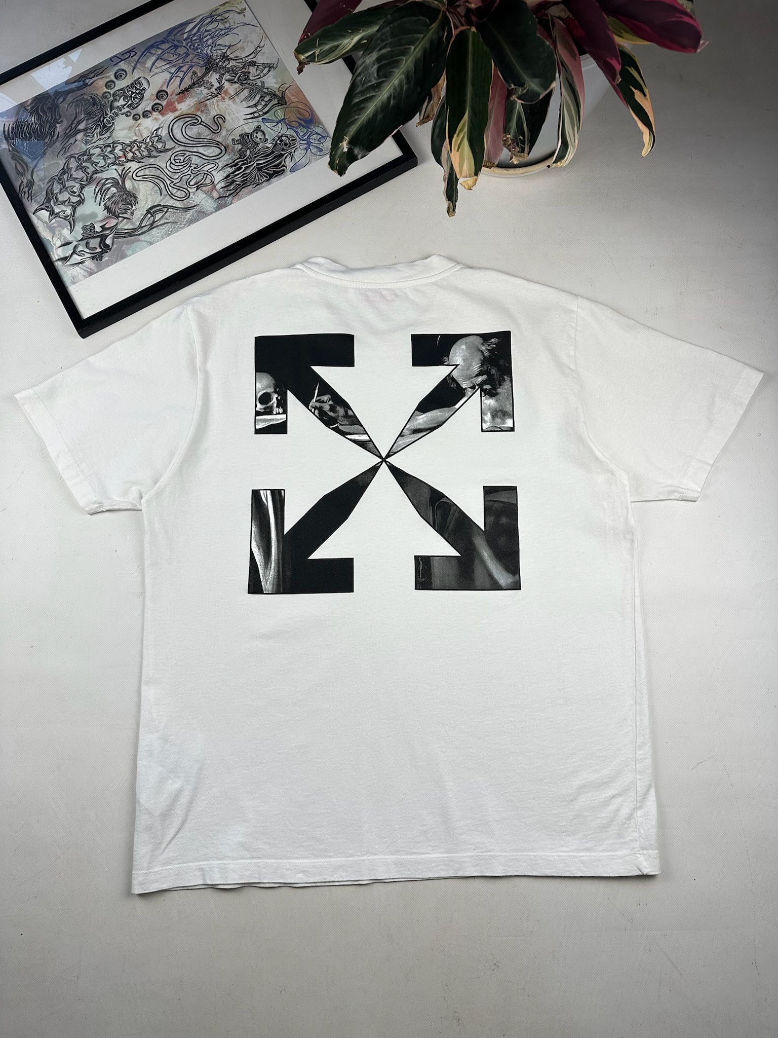 Off-White Off-White Caravaggio Tee White Size US XXL / EU 58 / 5 - 1 Thumbnail