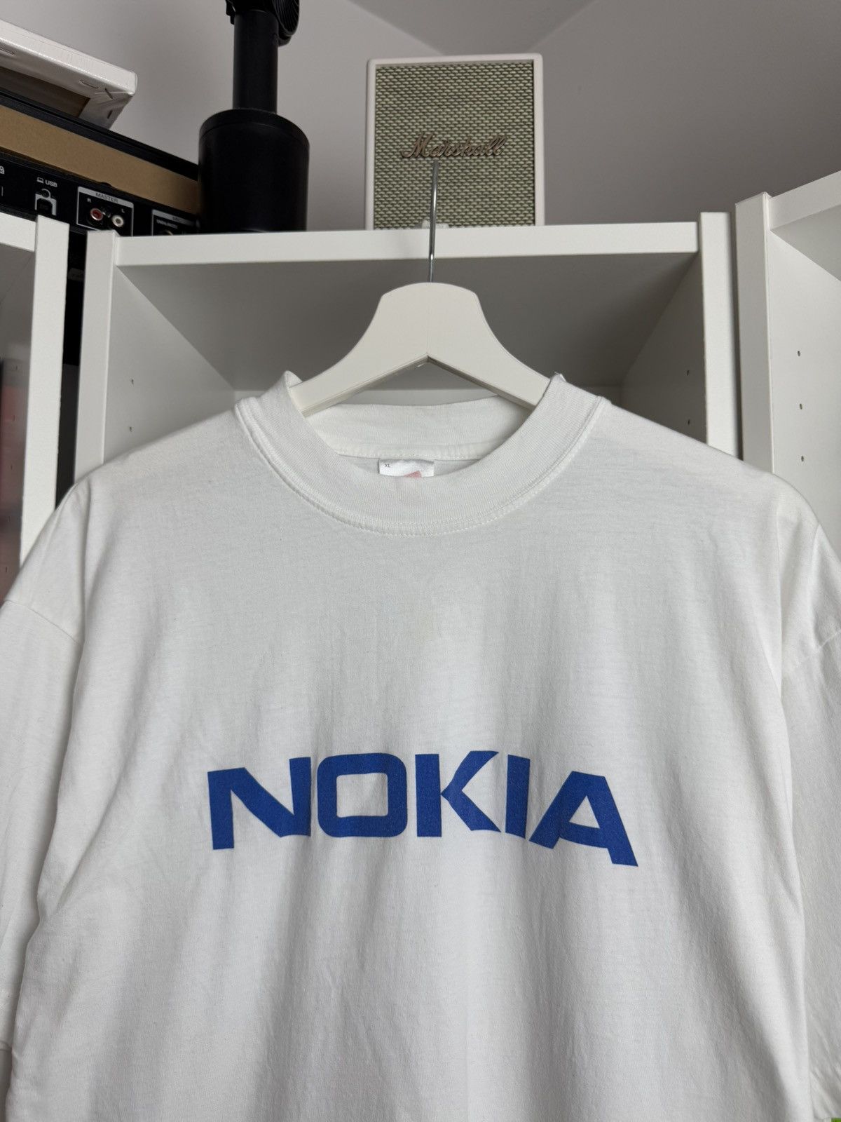 Microsoft × Vintage Vintage 90s Nokia Promo White Tee (Apple Sony Samsung) Size US XL / EU 56 / 4 - 4 Thumbnail