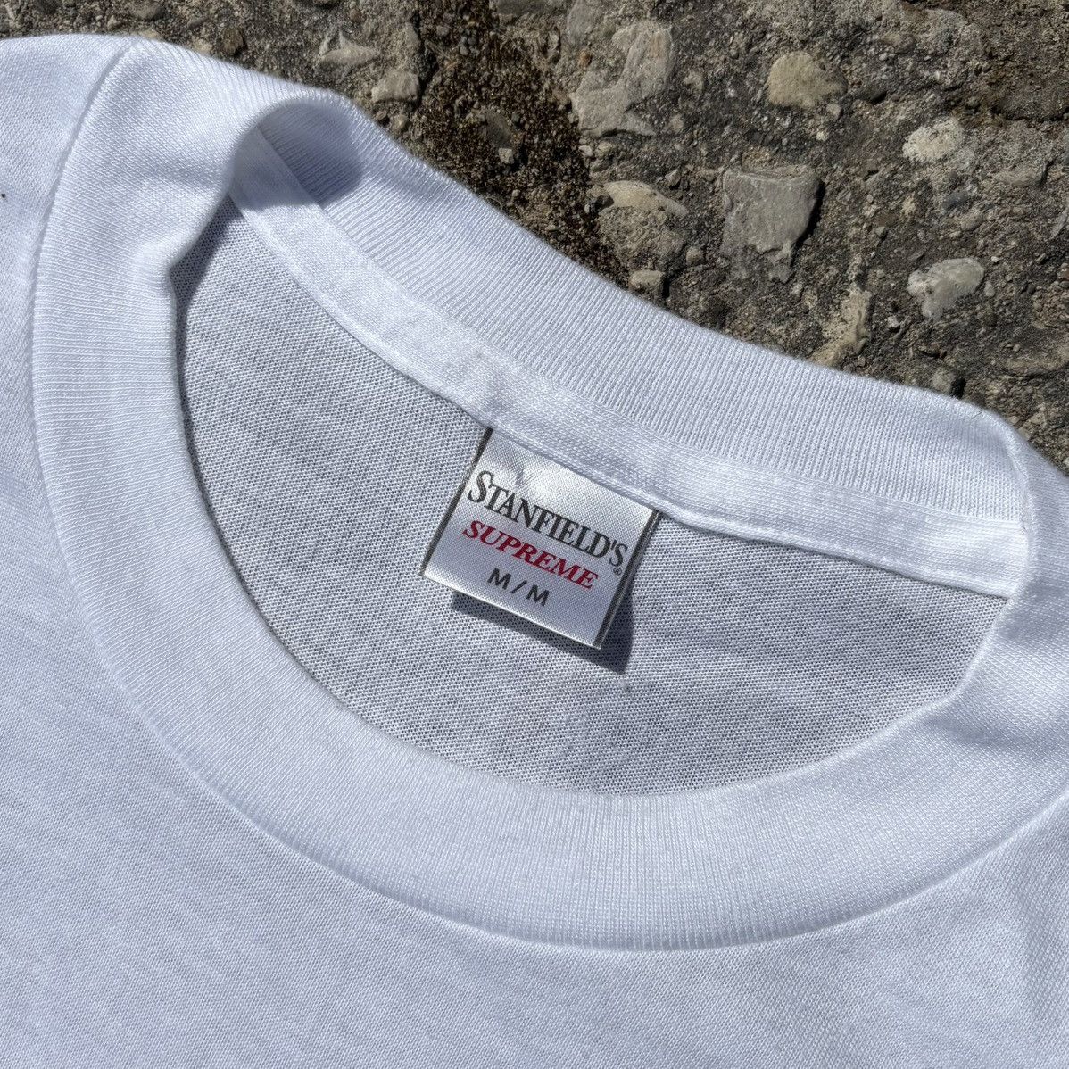 Vintage Vintage 1980s Stanfield’s Supreme Blank White T-Shirt Size US M / EU 48-50 / 2 - 3 Thumbnail