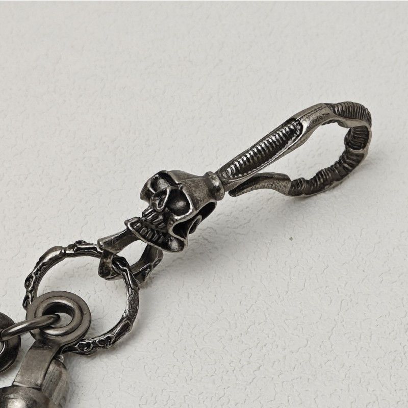 Vintage Punk Two Layer Stainless Steel Keychain Size ONE SIZE - 8 Thumbnail