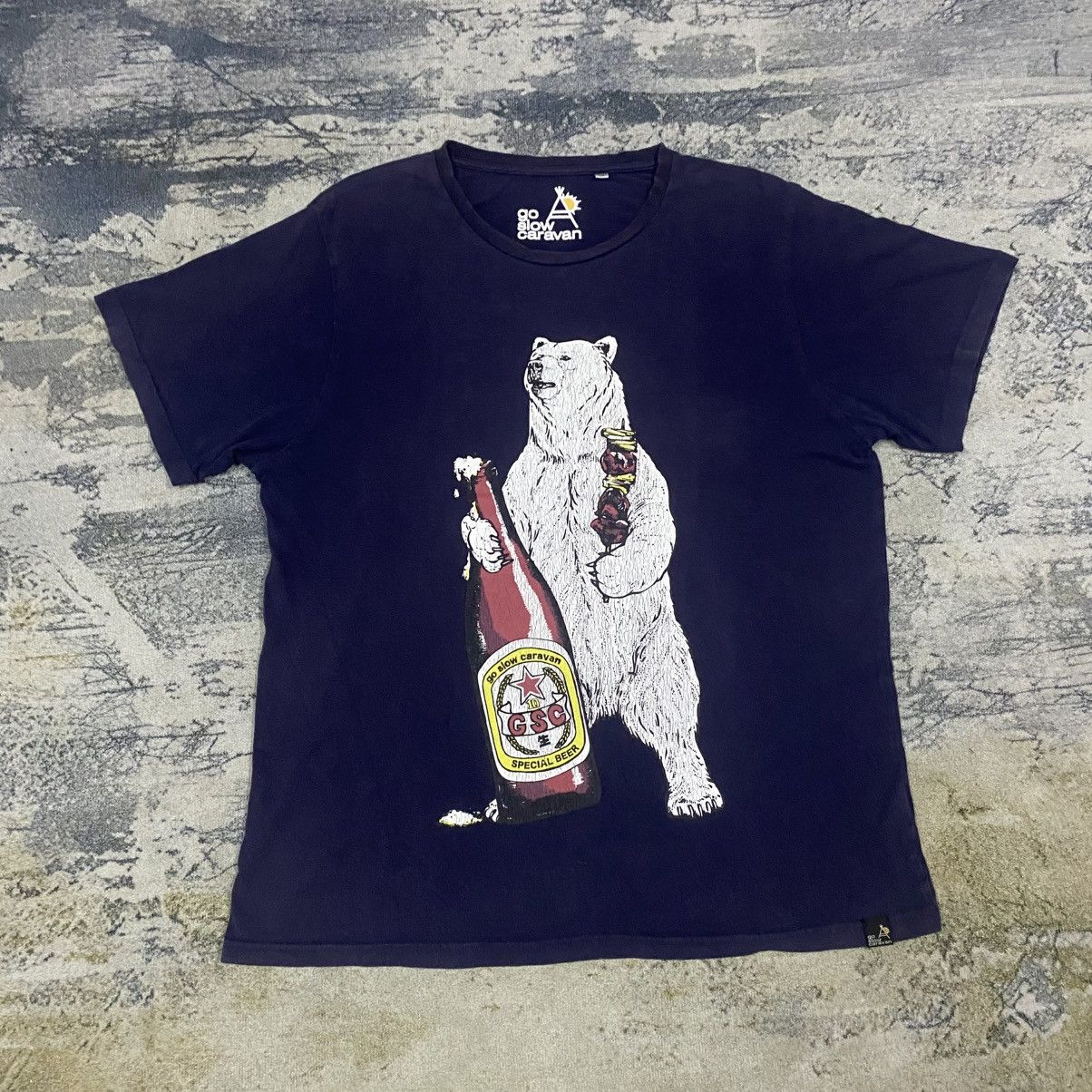 go slow caravan Go Slow Caravan Bear got beer Tee Size US L / EU 52-54 / 3 - 1 Thumbnail