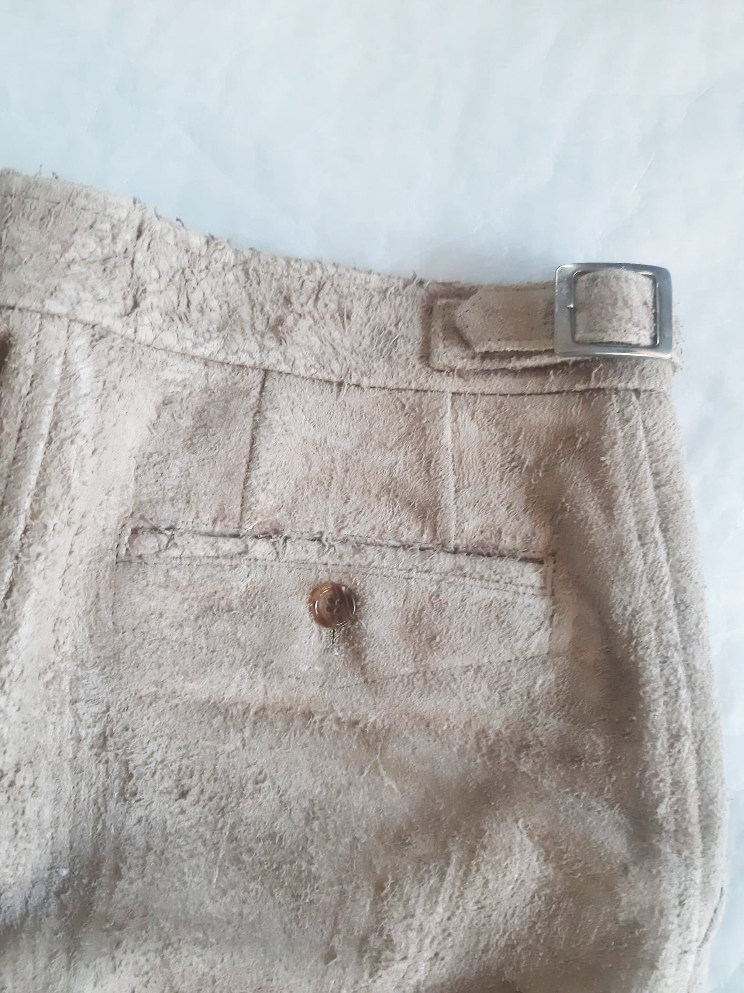 Comme des Garcons Homme Plus FW 2002 CDGh+ Blistered Suede Reverse Cow Leather Pants Size US 28 / EU 44 - 2 Thumbnail