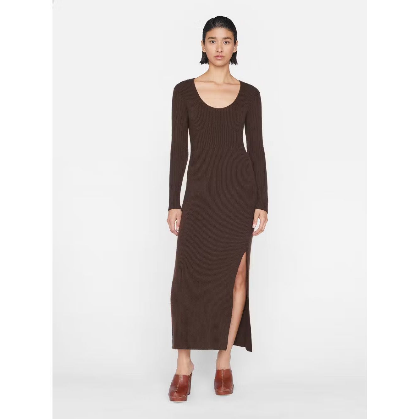 Frame Frame Ribbed Cashmere U-Neck Dress NWT medium Size M / US 6-8 / IT 42-44 - 2 Thumbnail