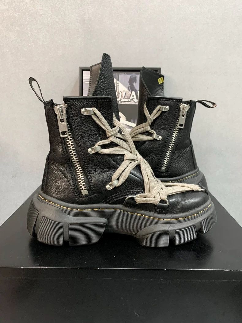 Rick Owens rick owensCo-branded crazy lace-up platform Doc Martens boo Size US 5.5 / EU 38 - 5 Thumbnail