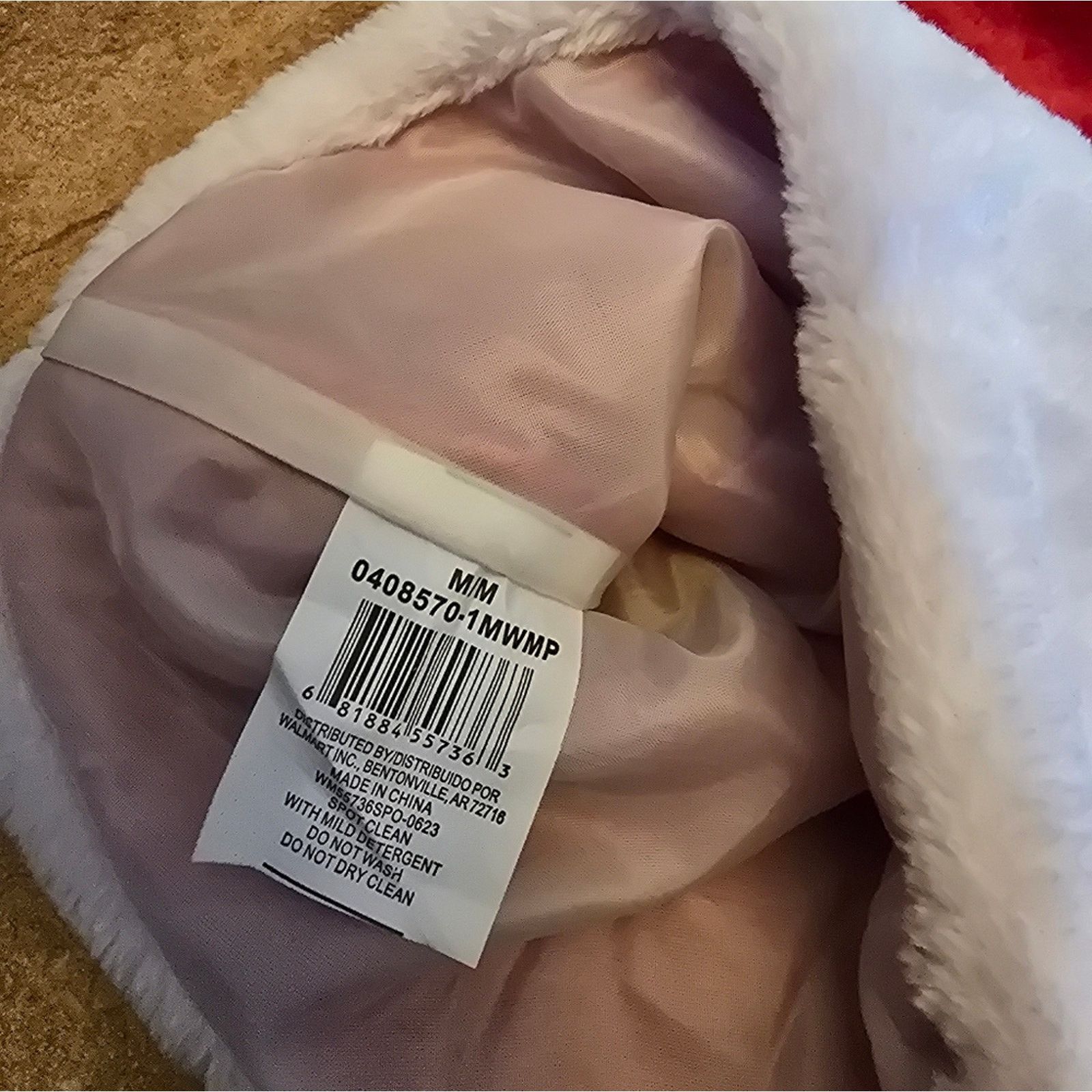 Walmart Red Santa Oversized Xmas Holiday Hat Size ONE SIZE - 3 Thumbnail
