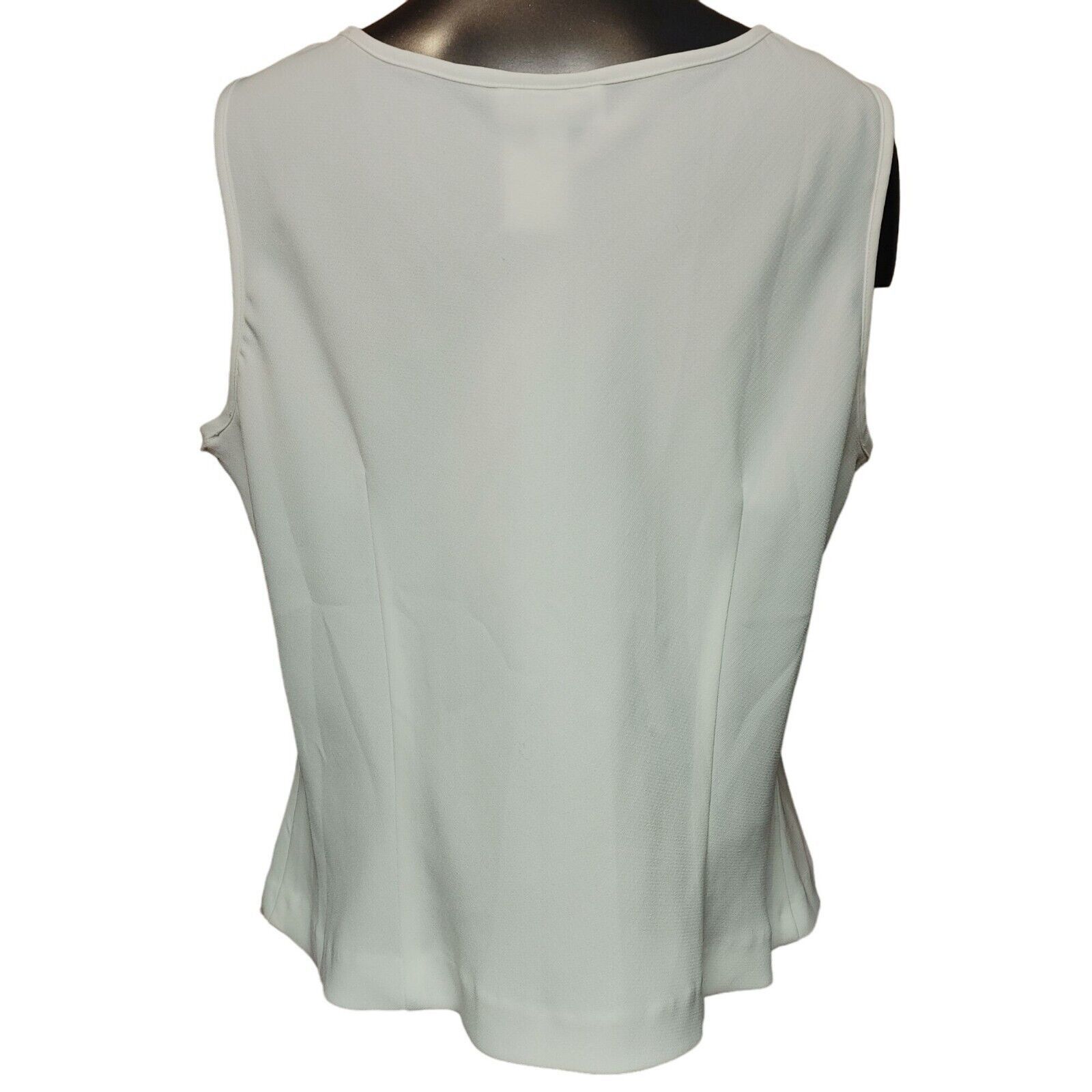 Other Studio I Women's White Sleeveless Tank Top 18 Size XXL / US 16-18 / IT 52-54 - 2 Thumbnail