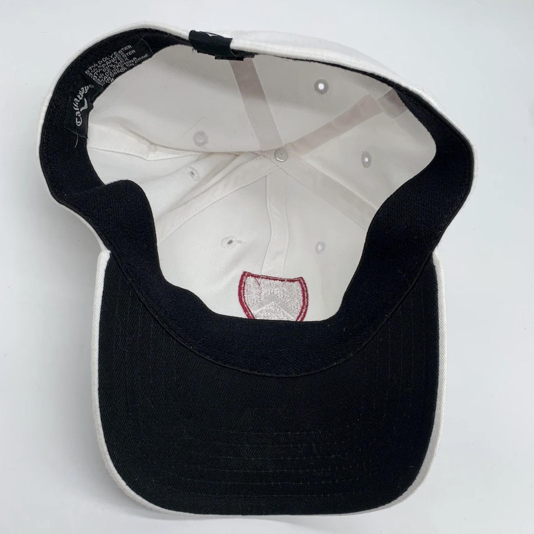 Callaway Callaway Hat Cap Fitted Mens XL White Golf Shield Logo Stretch Twill L/XL Size ONE SIZE - 4 Thumbnail