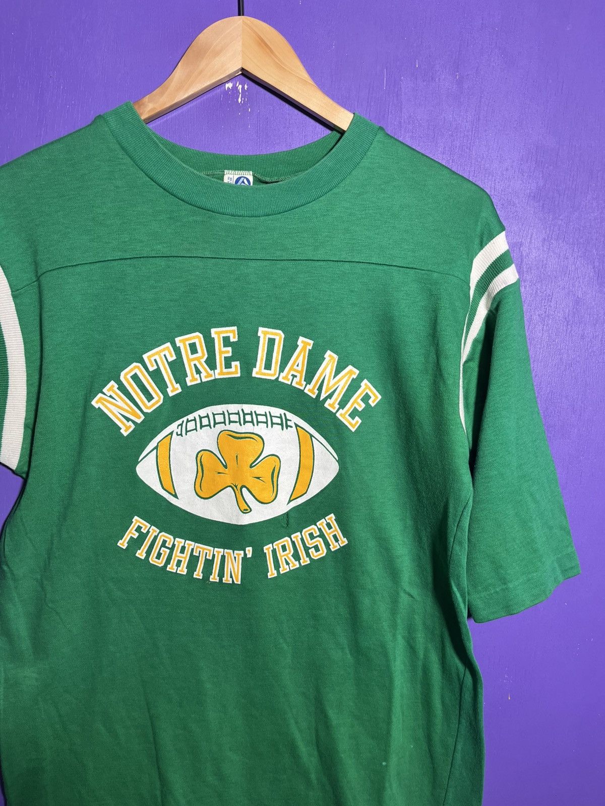 Vintage Vintage 70s Artex Notre dame football jersey shirt Size US M / EU 48-50 / 2 - 3 Thumbnail