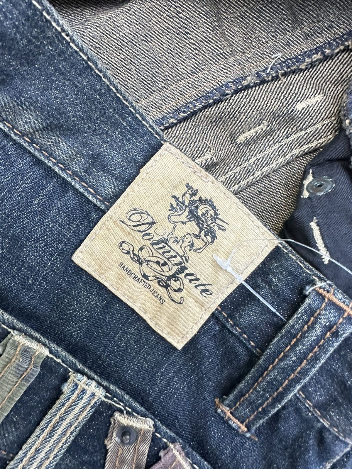Beauty Beast Y2K Double Waist Dominate Handcrafted Rusty Denim W32 F65 Size US 32 / EU 48 - 9 Thumbnail
