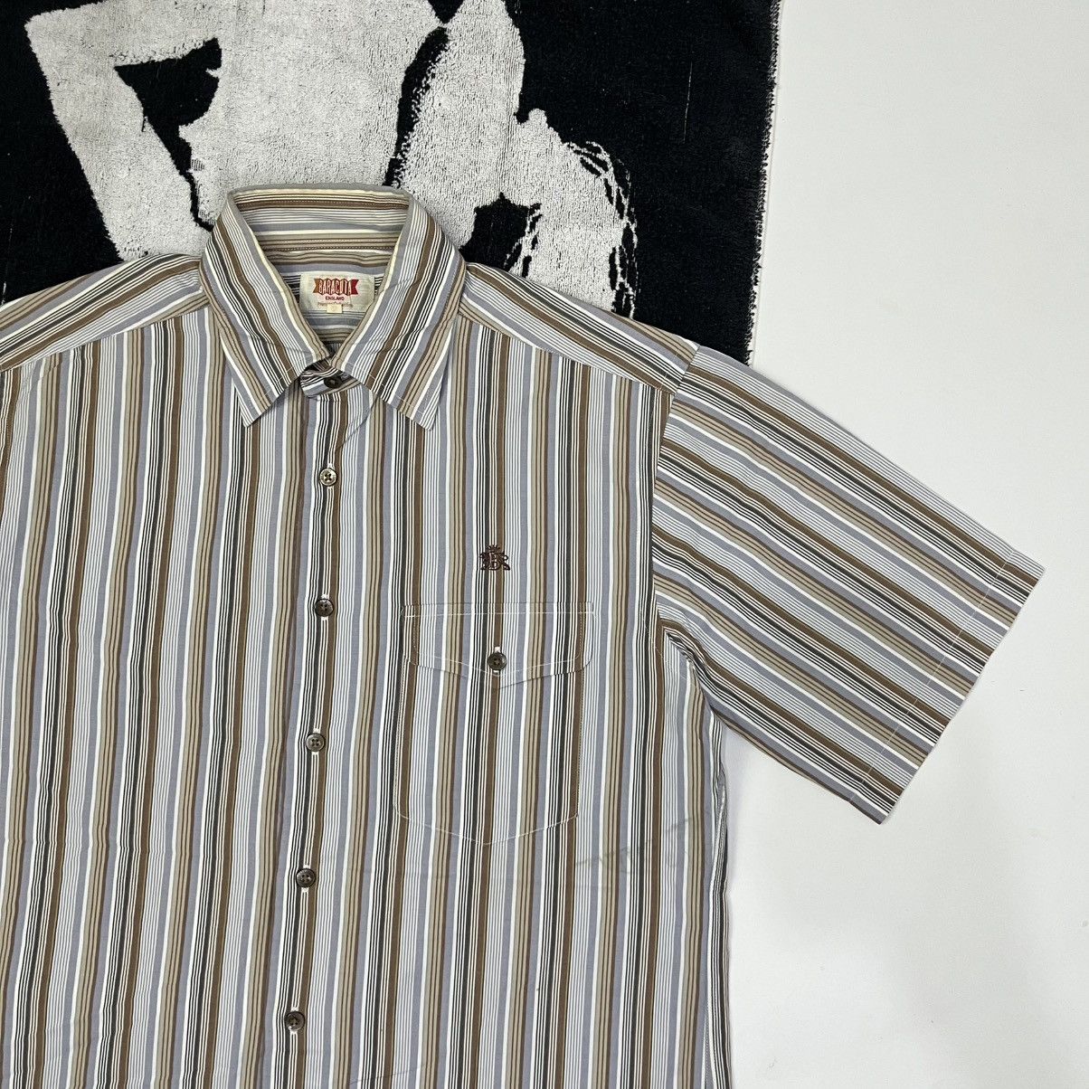Baracuta × Hysteric Glamour × If Six Was Nine Baracuta stripe vintage short sleeve button shirt Size US M / EU 48-50 / 2 - 2 Thumbnail