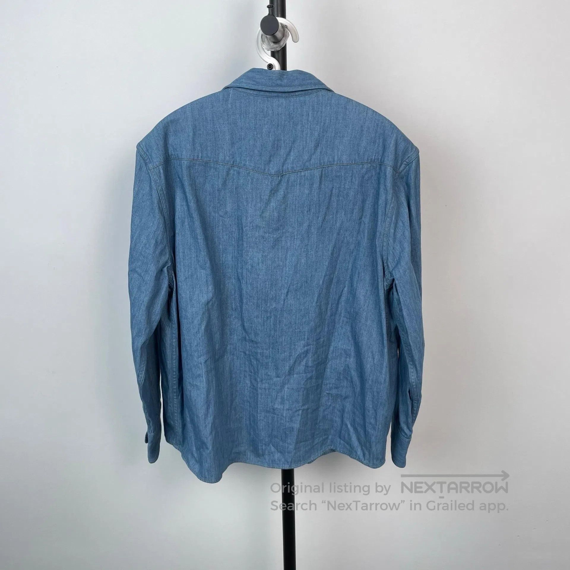 Miu Miu Miu Miu Denim blue washed collar shirt| Size XS / US 0-2 / IT 36-38 - 2 Thumbnail