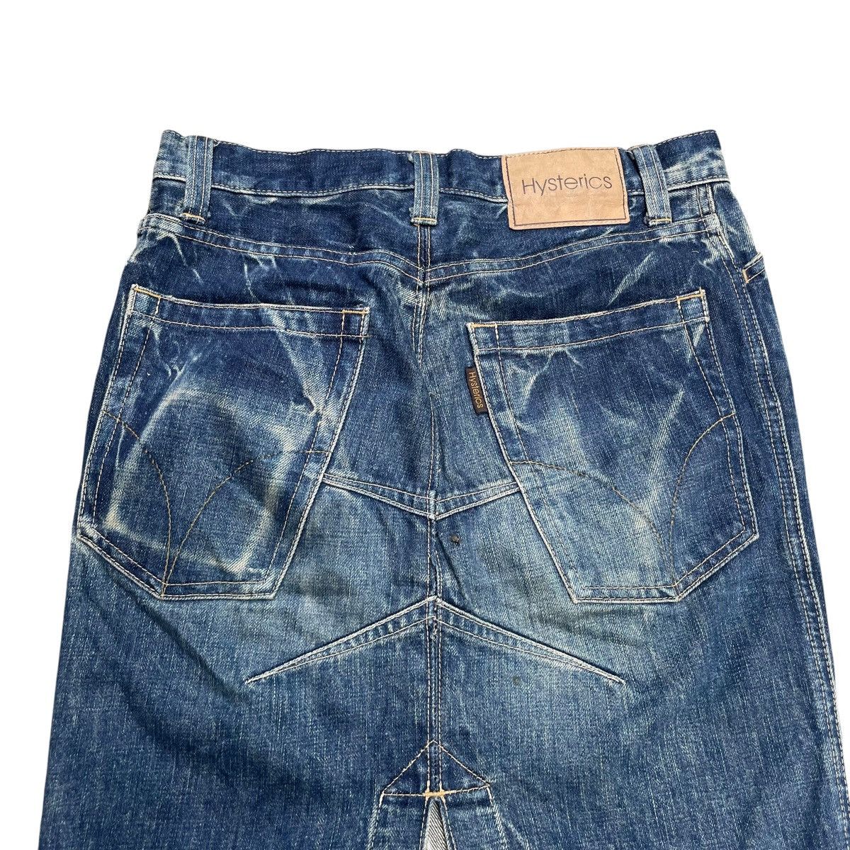 Hysteric Glamour × Japanese Brand 💥Vintage Hysteric Glamour Distressed Midi Skirt Jeans Size 30" / US 8 / IT 44 - 7 Thumbnail