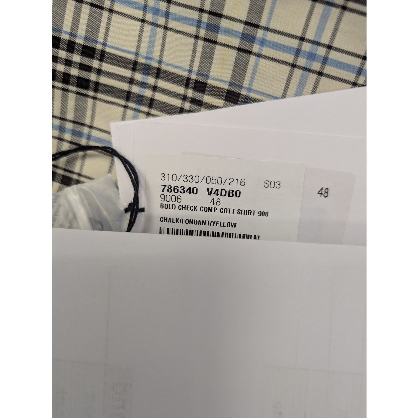 Bottega Veneta o1rshd1 Bold Check Composition Cotton Shirt Chalk / Fondant Size US M / EU 48-50 / 2 - 23 Thumbnail