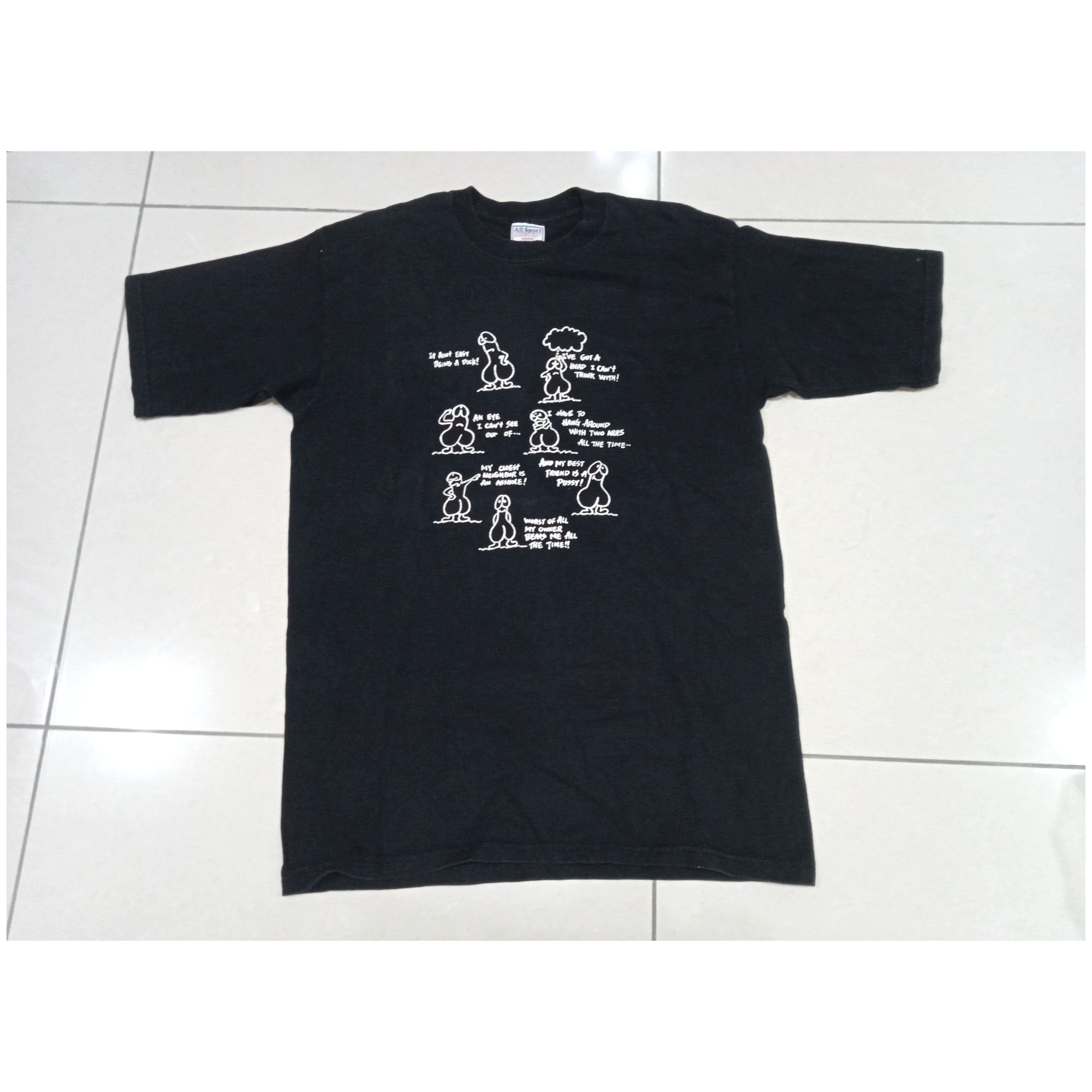 Vintage Vintage 2000s Being A Dick T Shirt Y2K Size US L / EU 52-54 / 3 - 1 Thumbnail
