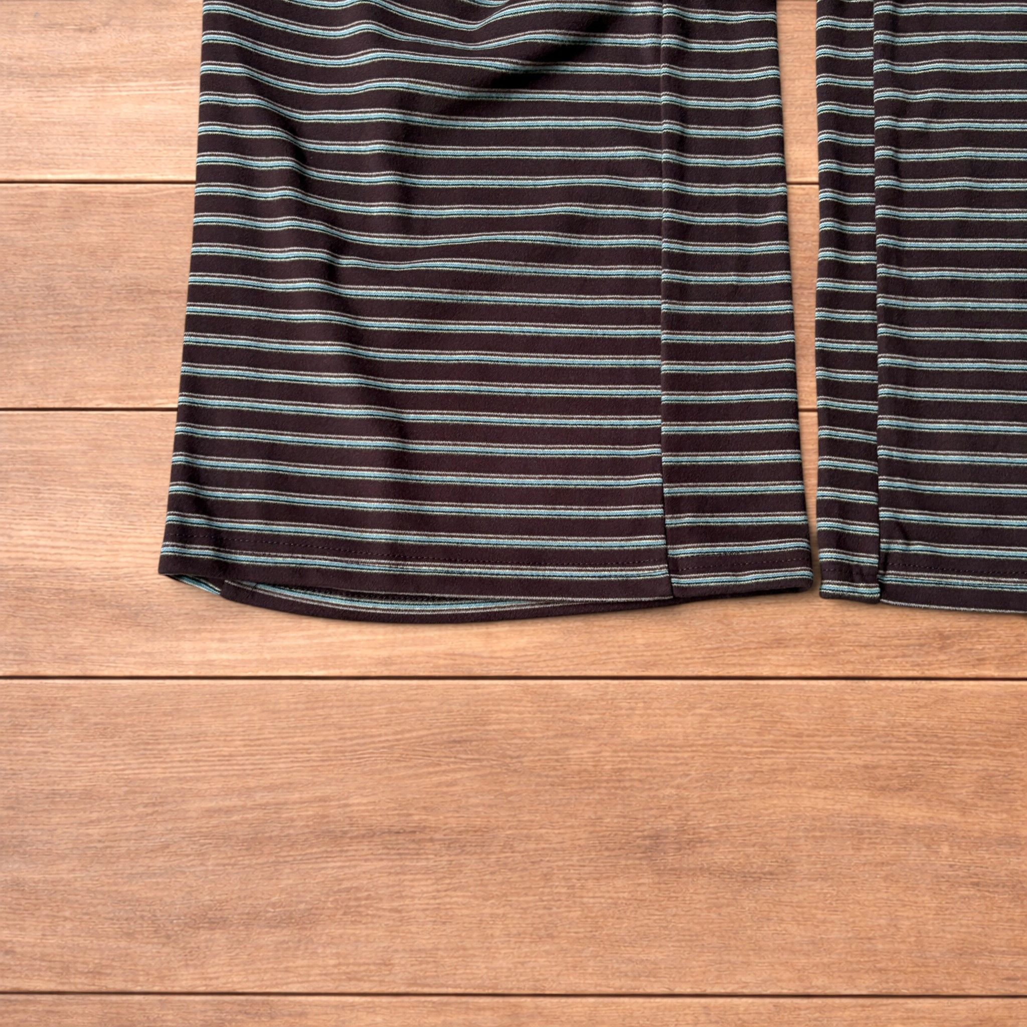 Japanese Brand Baggy wide leg striped lounge pants trousers in brown/beige. Size 32" / US 10 / IT 46 - 4 Thumbnail