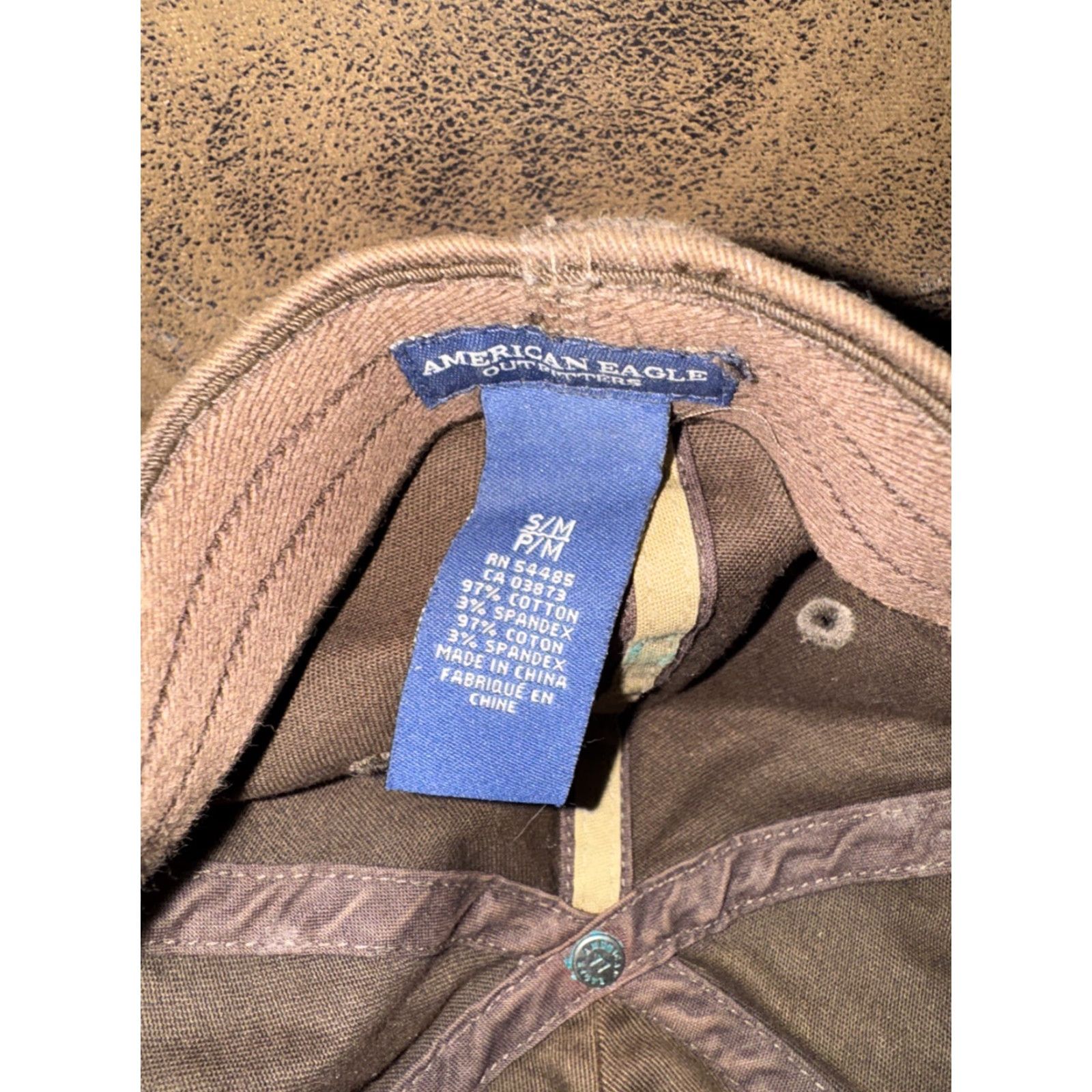 American Eagle Outfitters VINTAGE American Eagle Outfitters Hat Cap S/M Brown Geometric Eagle Word-Art Since 77 2000s Y2K Mens Boys Size ONE SIZE - 4 Thumbnail