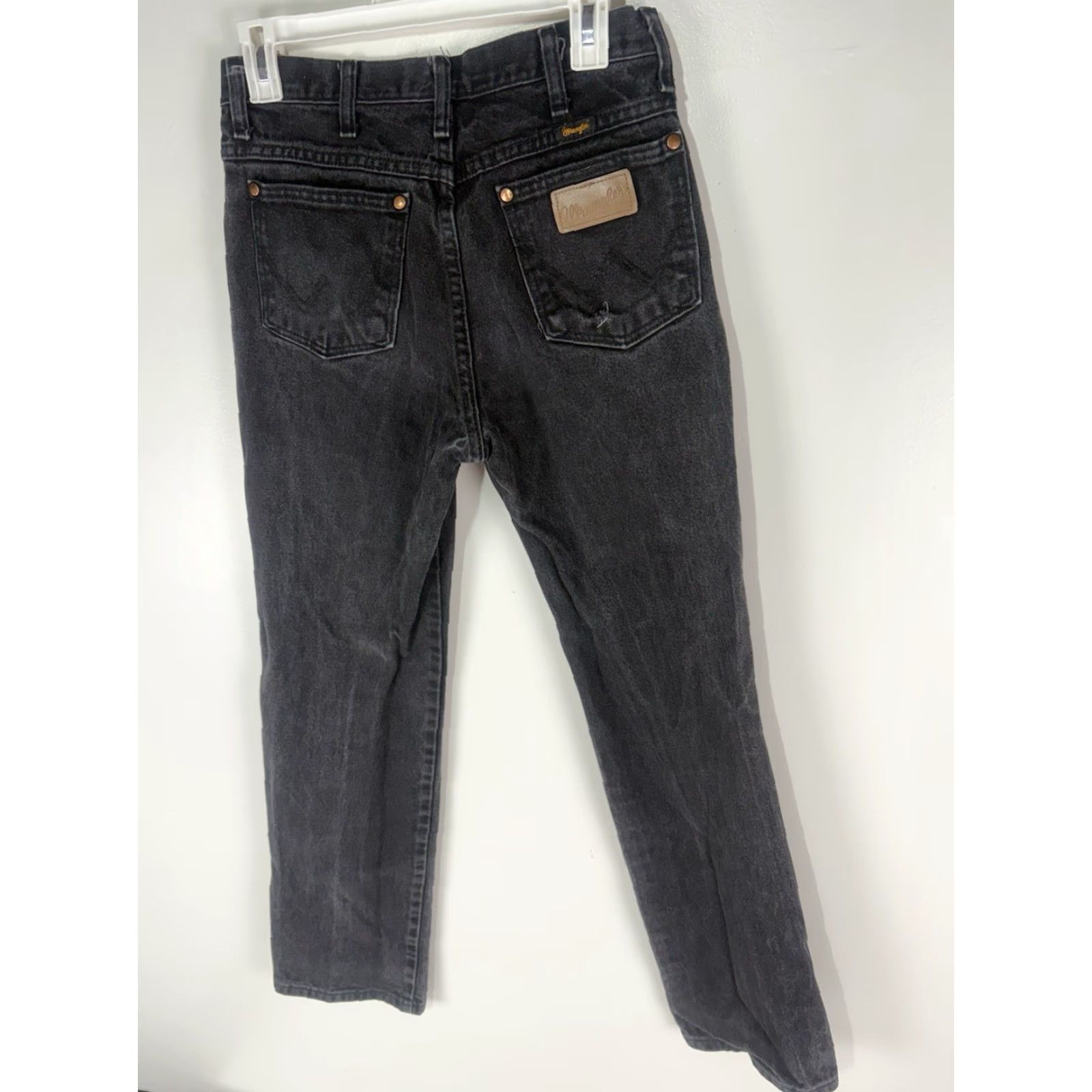 Wrangler VINTAGE Wrangler Men’s Jeans Brown Patch Black Wash Straight Fit 30X32 Dark Cotton Denim Size US 30 / EU 46 - 5 Thumbnail