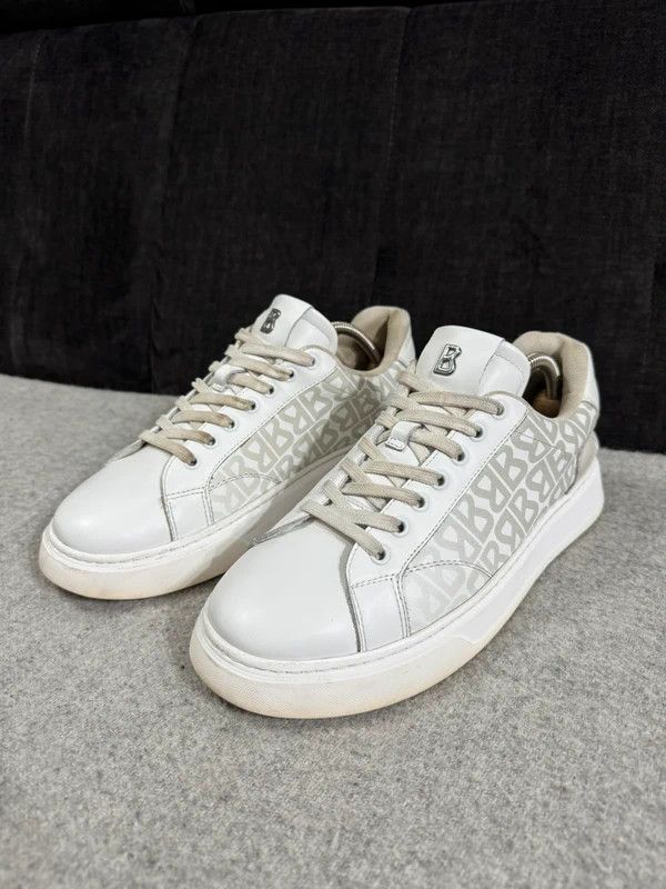 Bogner Bogner Milan Monogram White Leather Low Top Sneakers 42 Size US 9 / EU 42 - 8 Thumbnail