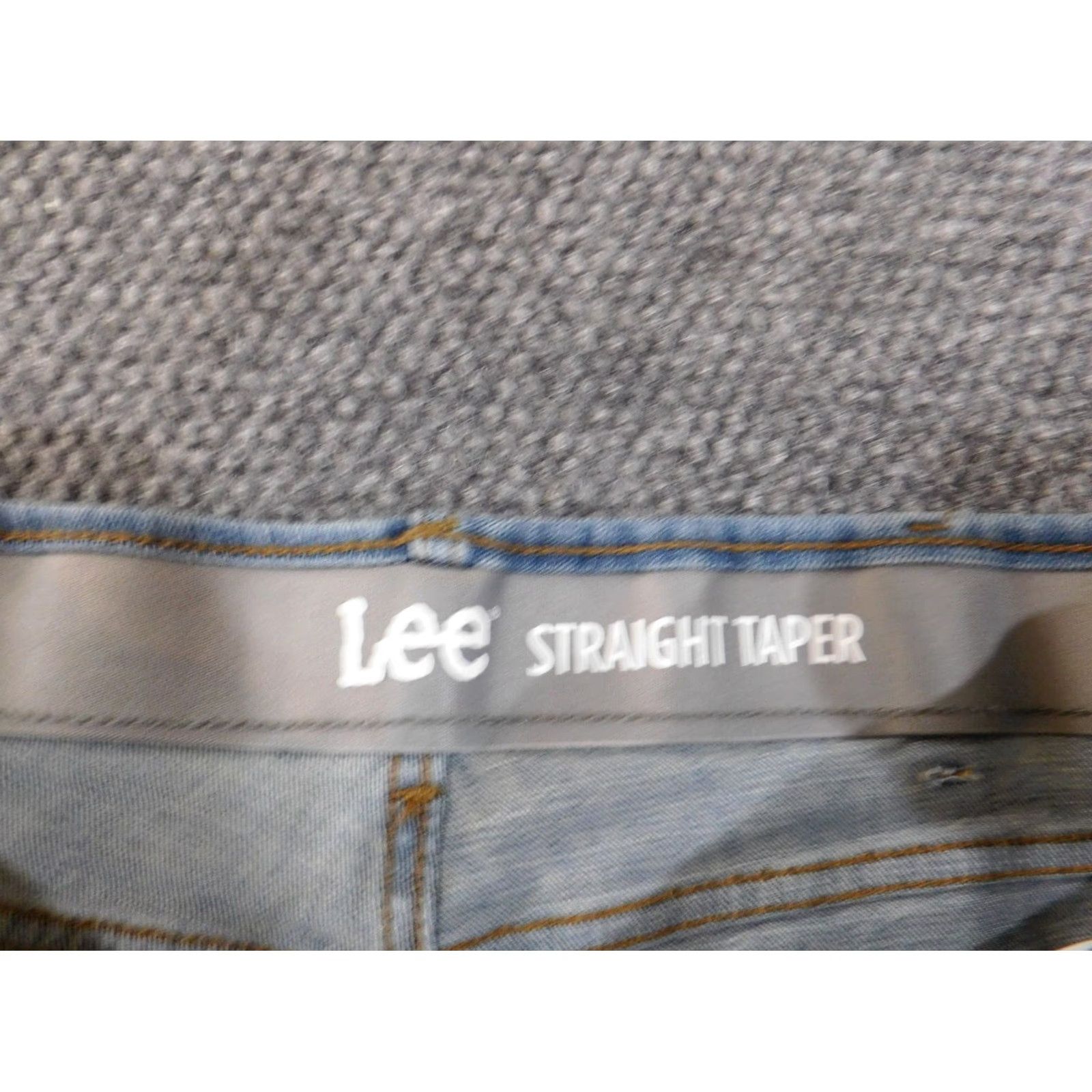Lee Lee Jeans Men 40x32 Blue Denim Straight Regular Stretch Waist Inseam 32 Classic Set USA Pockets Zipper Size US 40 / EU 56 - 3 Thumbnail