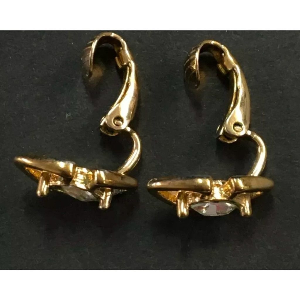 Dior Christian Dior small gold and crystal clip earrings Size ONE SIZE - 7 Thumbnail