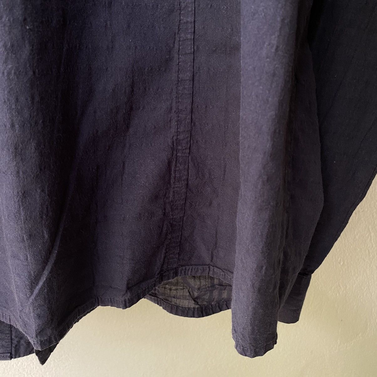 Issey Miyake Plantation Navy Textured Shirt Size XL / US 12-14 / IT 48-50 - 5 Thumbnail