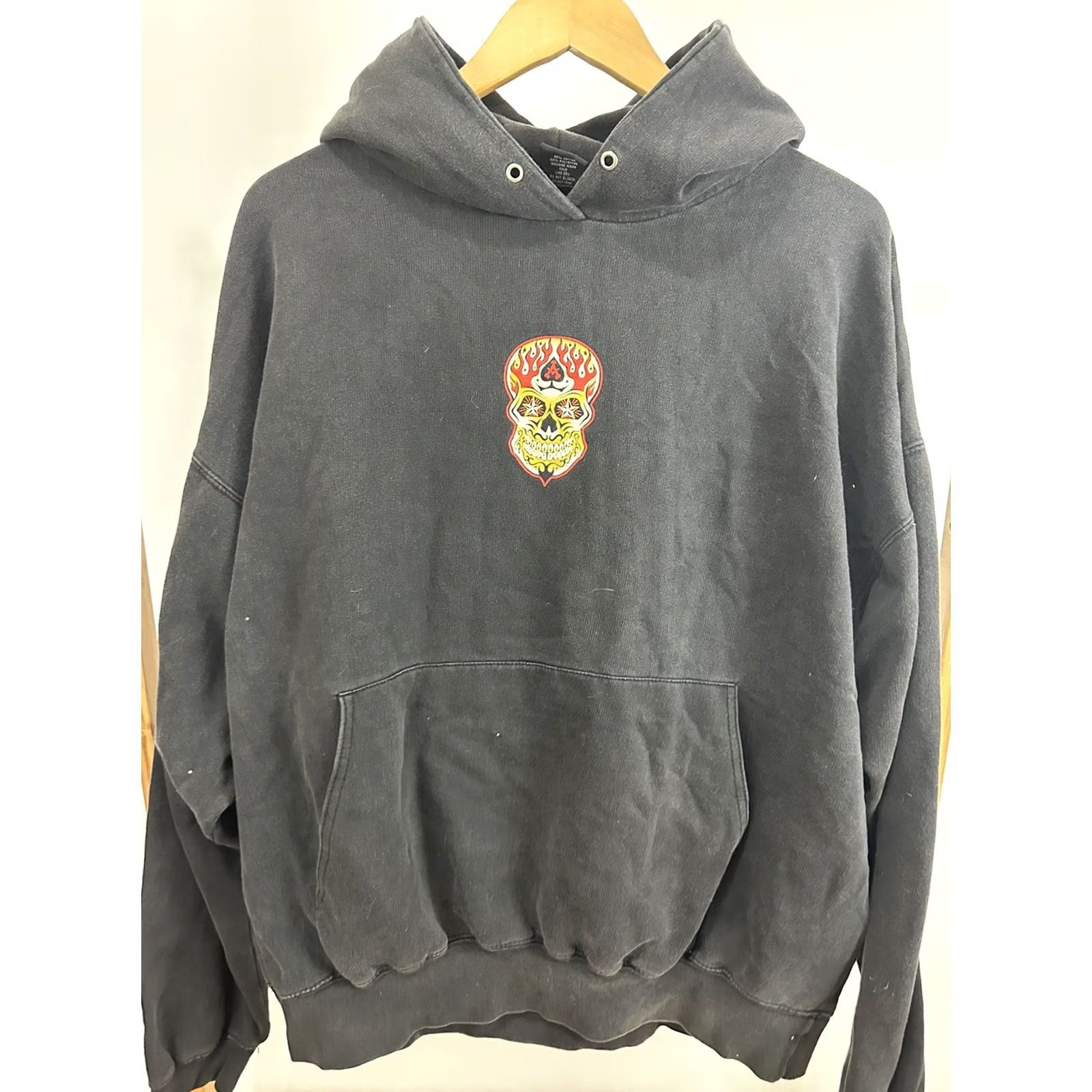 Vintage VTG Vince Ray 13 Unlucky Fashion Victim Voodoo Hotrod Faded Zombie Hoodie XL Mens Black AA Classics Size US XL / EU 56 / 4 - 8 Thumbnail