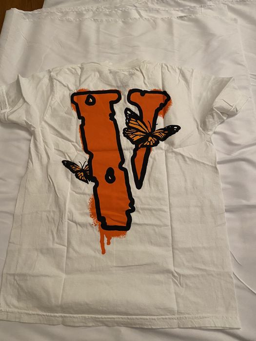 Vlone Vlone X Juice Wrld Butterfly Authentic White Tee Grailed