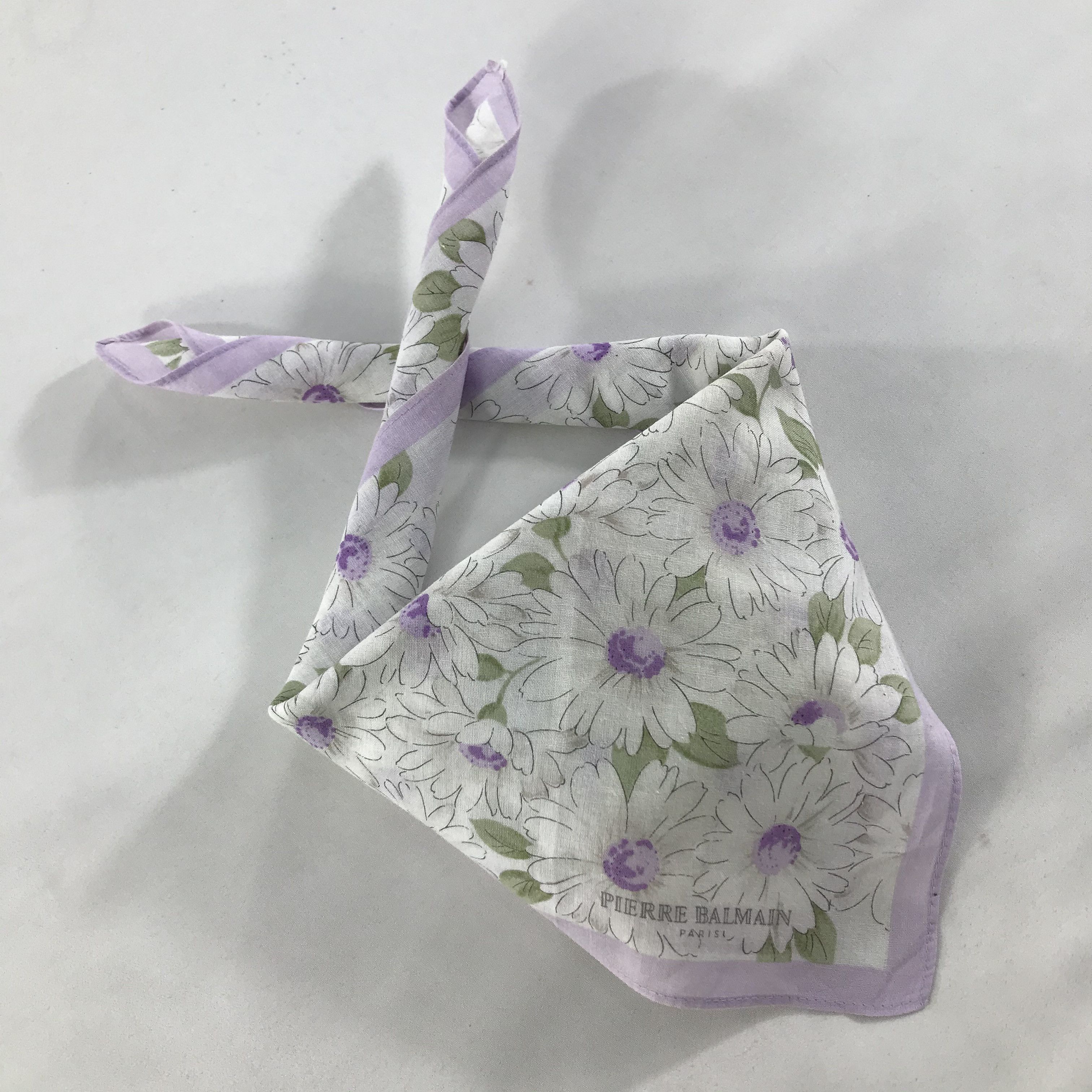 Pierre Balmain × Vintage Pierre Balmain Bandana / Handkerchief / Neckerchief - S1667 Size ONE SIZE - 4 Thumbnail