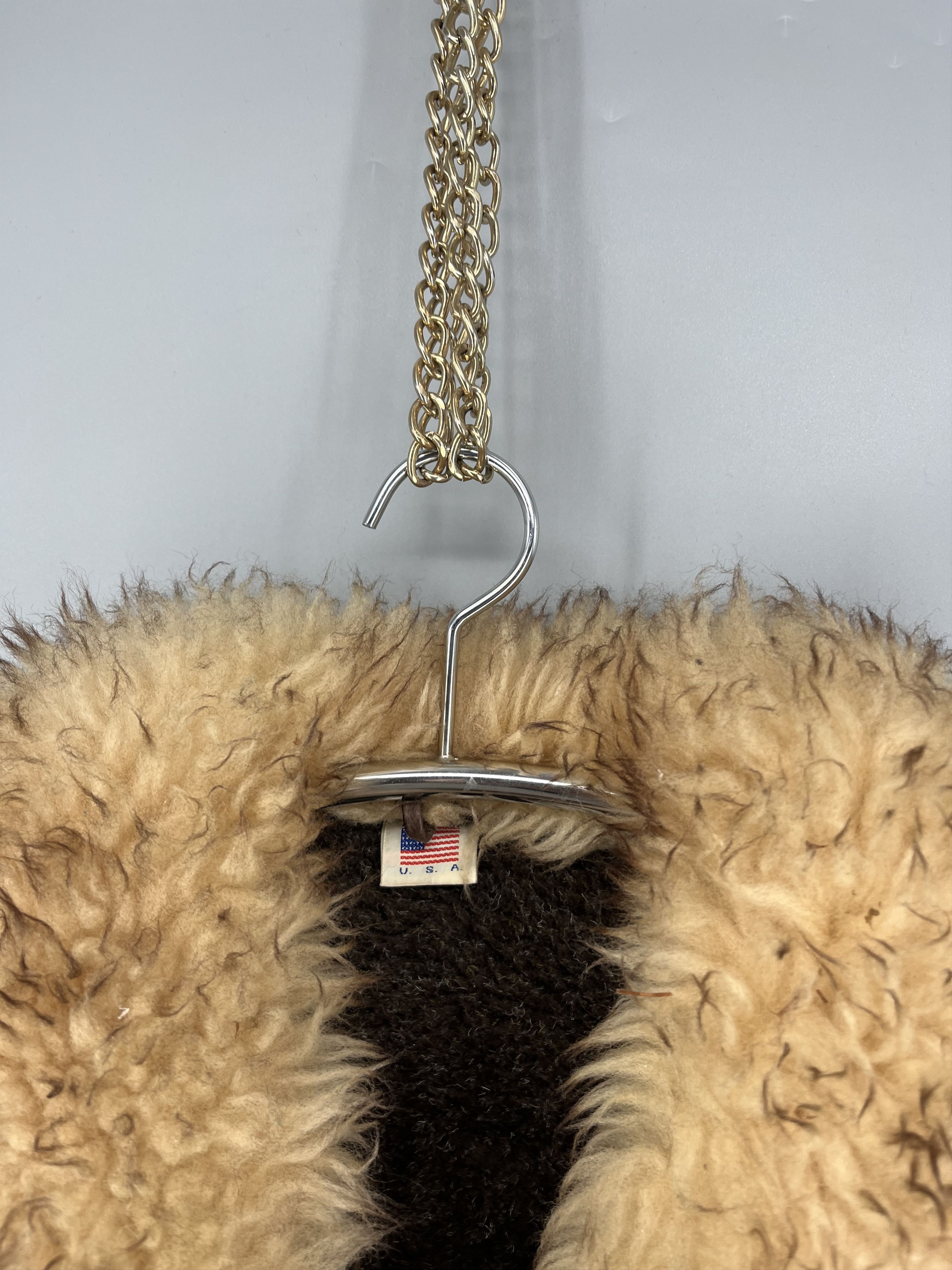 Vintage 70s Suede Shearling Coat USA Made Brown Faux Fur Lined Heavy Size US L / EU 52-54 / 3 - 9 Thumbnail