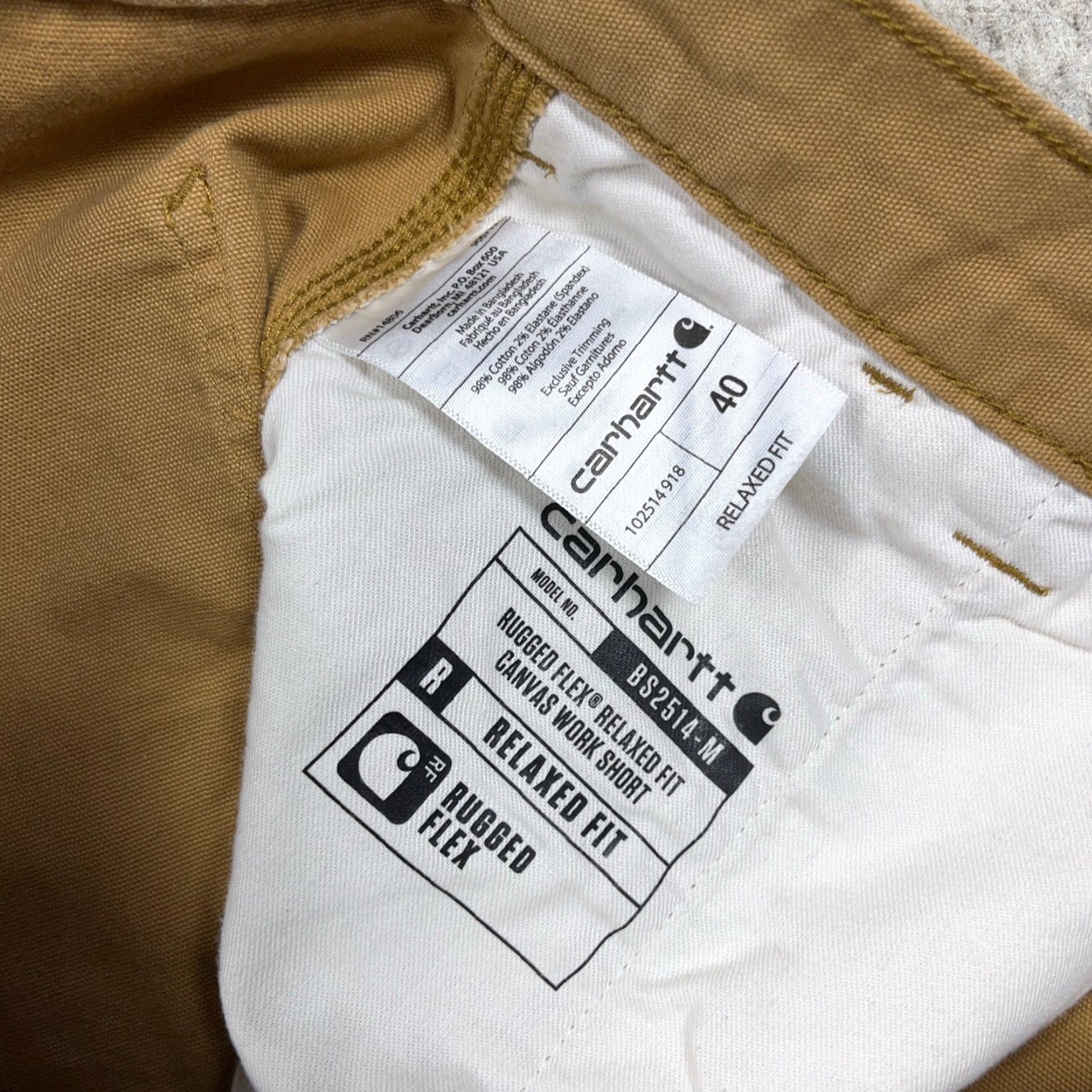 Carhartt Carhartt Shorts Men 40 Tan Brown Duck Canvas Relaxed Fit Rugged Flex Utility Cargo Pocket Casual Workwear Size US 40 / EU 56 - 4 Thumbnail
