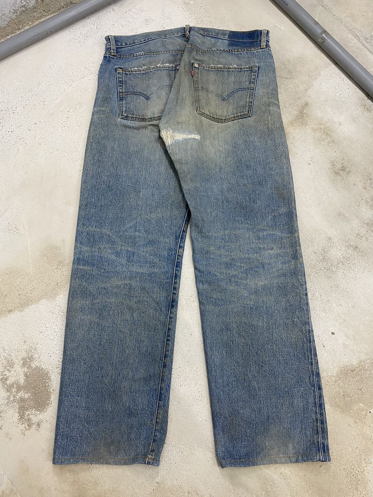 Levi's Vintage 90s Levis 501 Japan Selvedge Button Fly J09 Distress Size US 34 / EU 50 - 10 Thumbnail