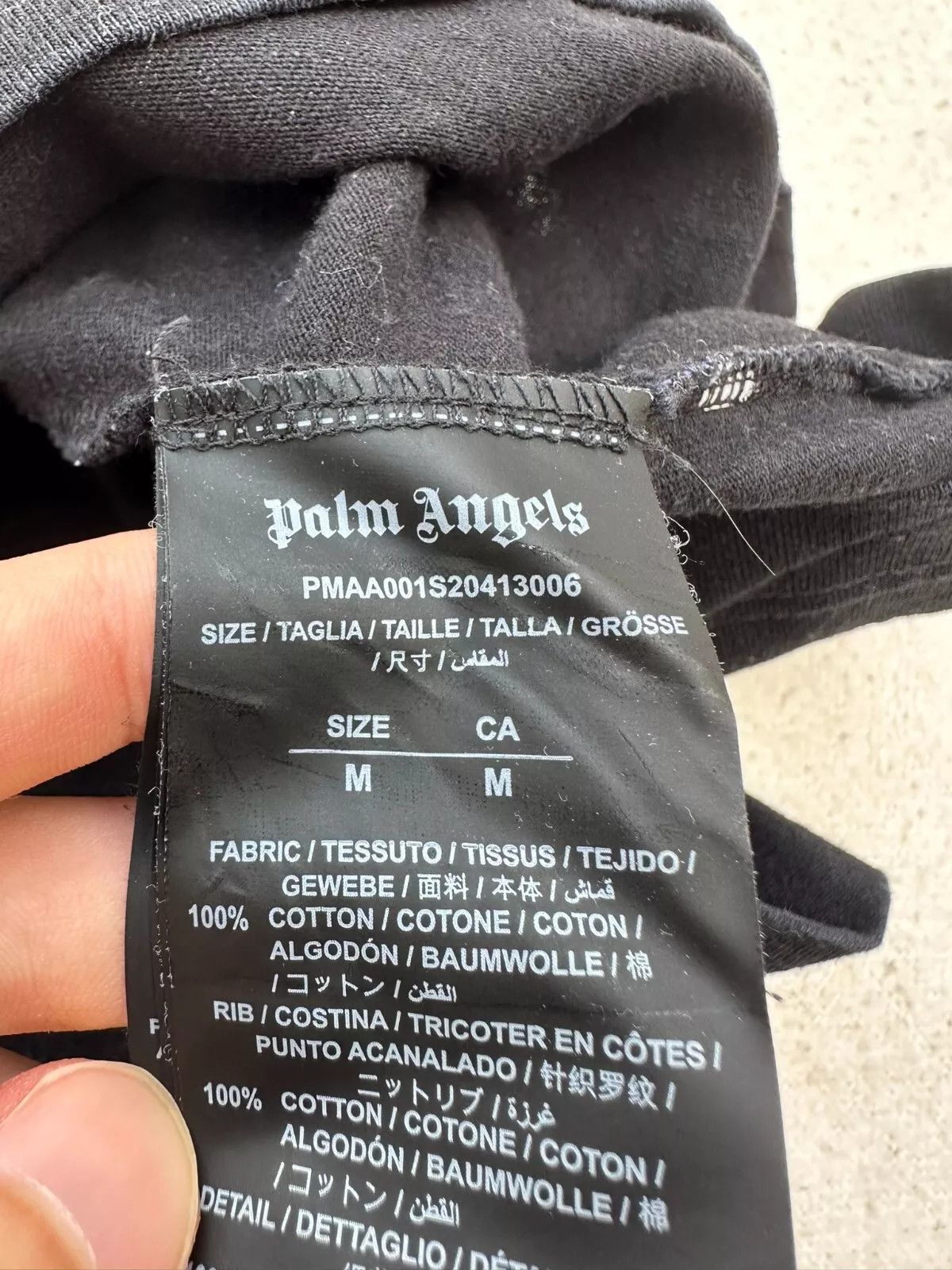 Palm Angels Palm Angels T-Shirt Gothic Big Logo Black Size US M / EU 48-50 / 2 - 6 Thumbnail